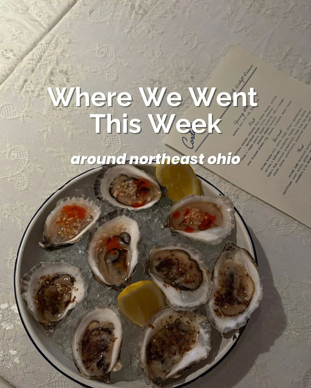 Rounded up where Lizzie and I went this week around northeast Ohio ✨

1. @cordeliacle- enjoyed a Florida infused dinner with ingredients from @visitnewsmyrnabeach @visitwestvolusia @flydab_ @discoverdaytonabeach.
2. @theoakbarrel - Friday night dinne
