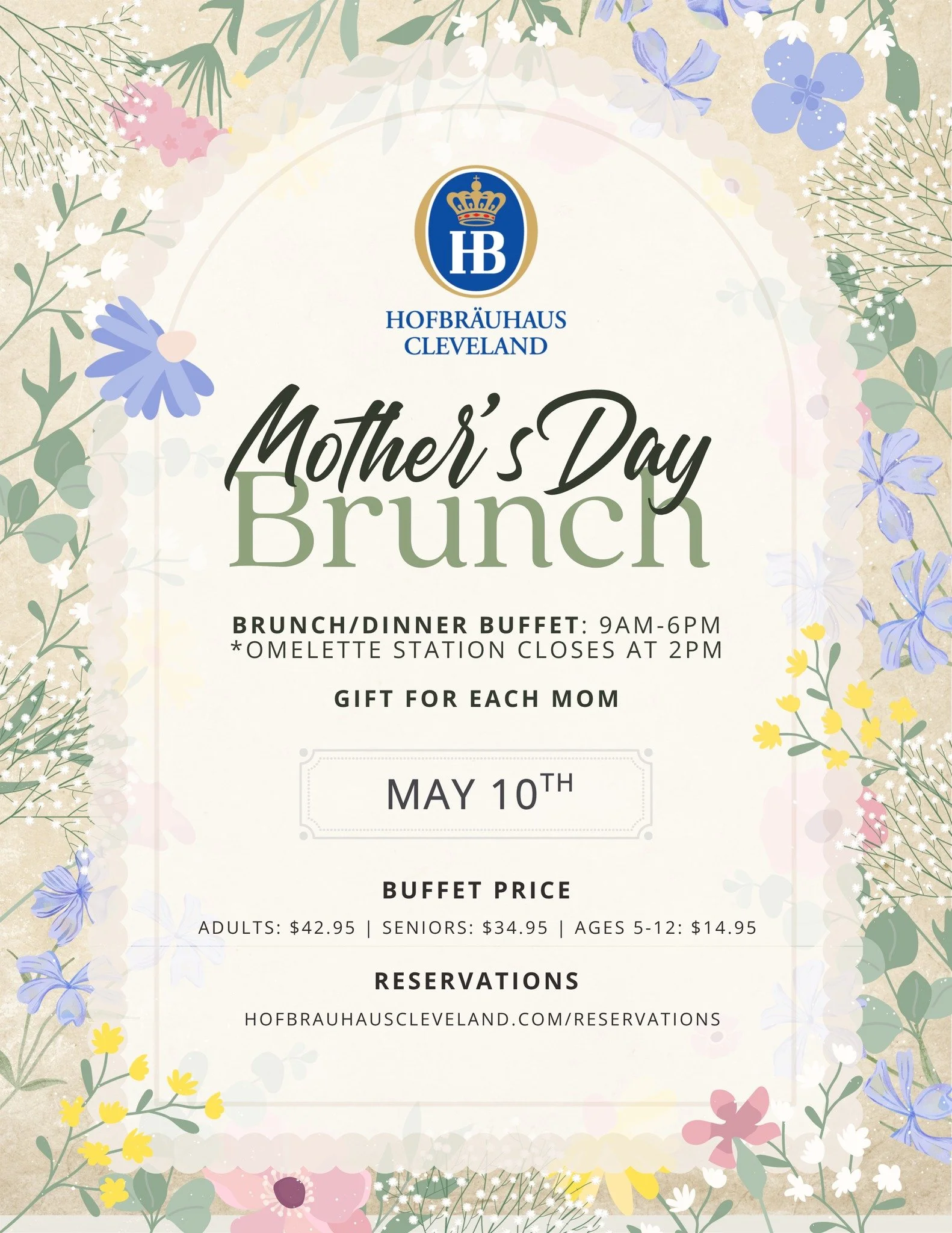 Mother's Day Brunch/Dinner Buffet