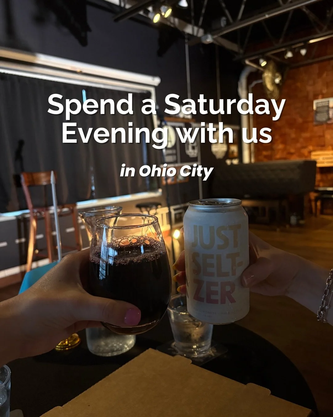 An ideal Saturday night in Ohio City✨ Started with pizza &amp; drinks at @marketgardenbrewpub, ended with a @henceforthcomedy show 🍻