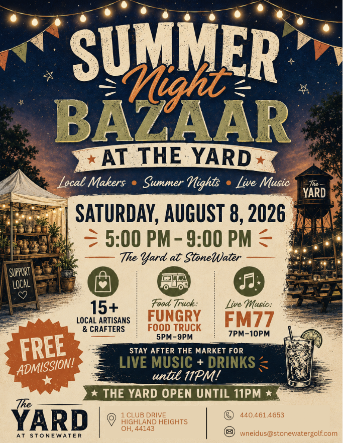 Summer Night Bazaar at The Yard at StoneWater