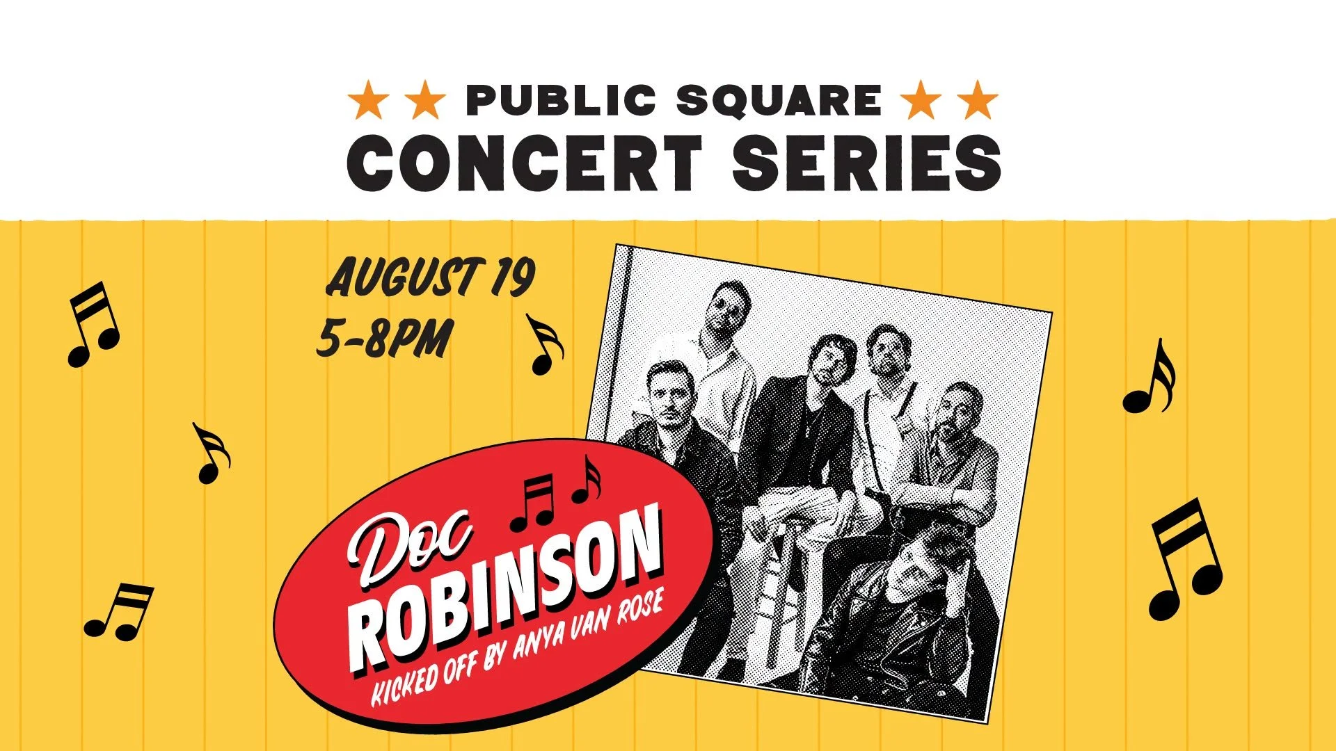 Public Square Concert Series: Featuring Doc Robinson kicked off by Anya Van Rose