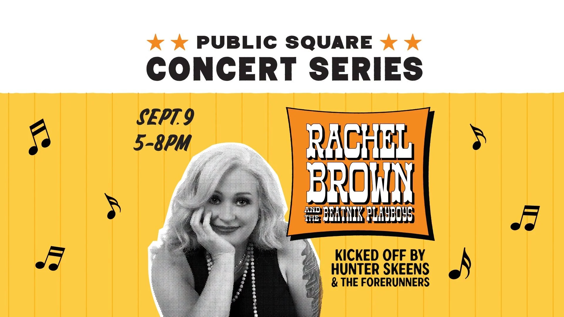 Public Square Concert Series: Featuring Rachel Brown &amp; the Beatnik Playboys kicked off by Hunter Skeens &amp; The Forerunnersr