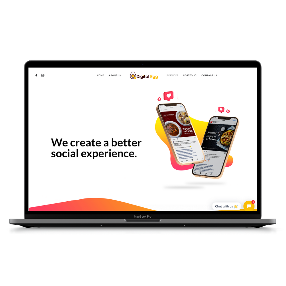 Digital Egg website mockup