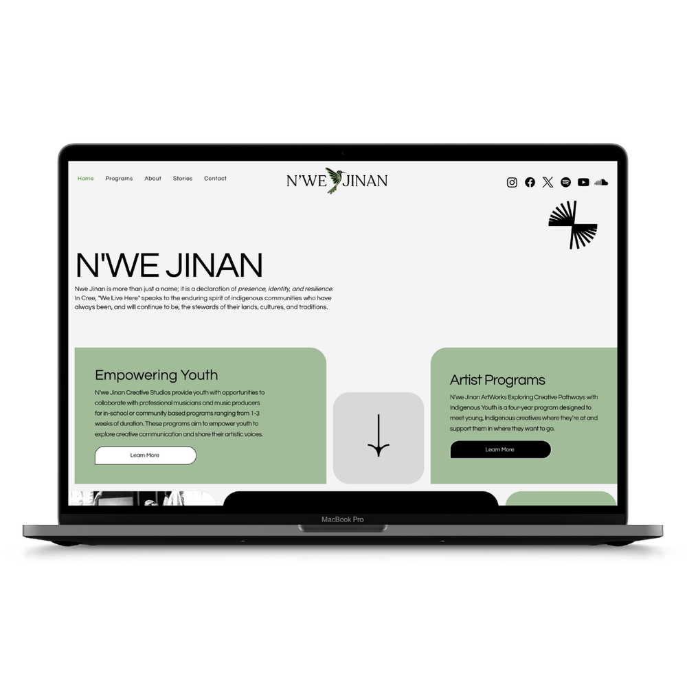 Nwe Jinan website mockup