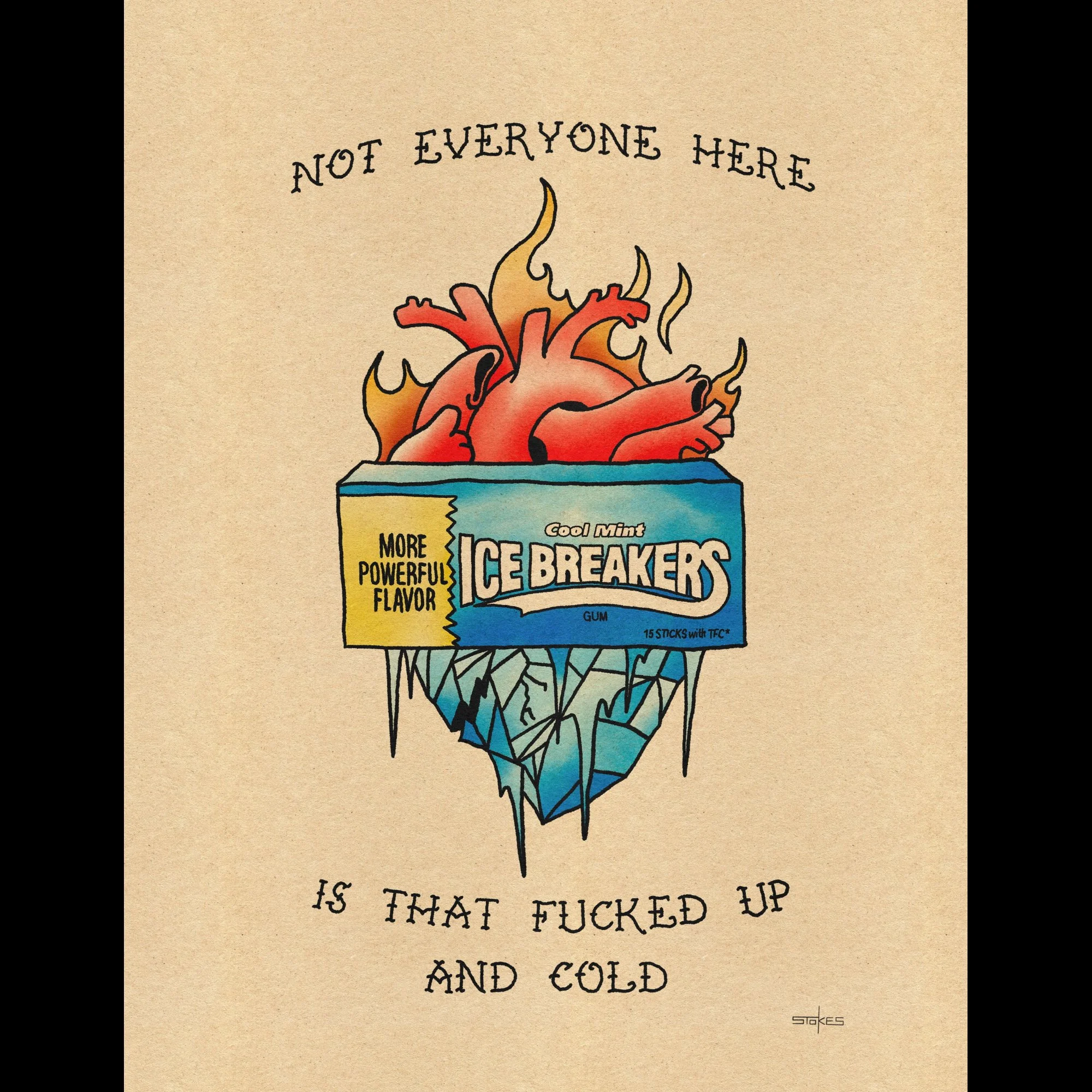 Don't let the world bring you down. - Giclée Art Print (Choose size)