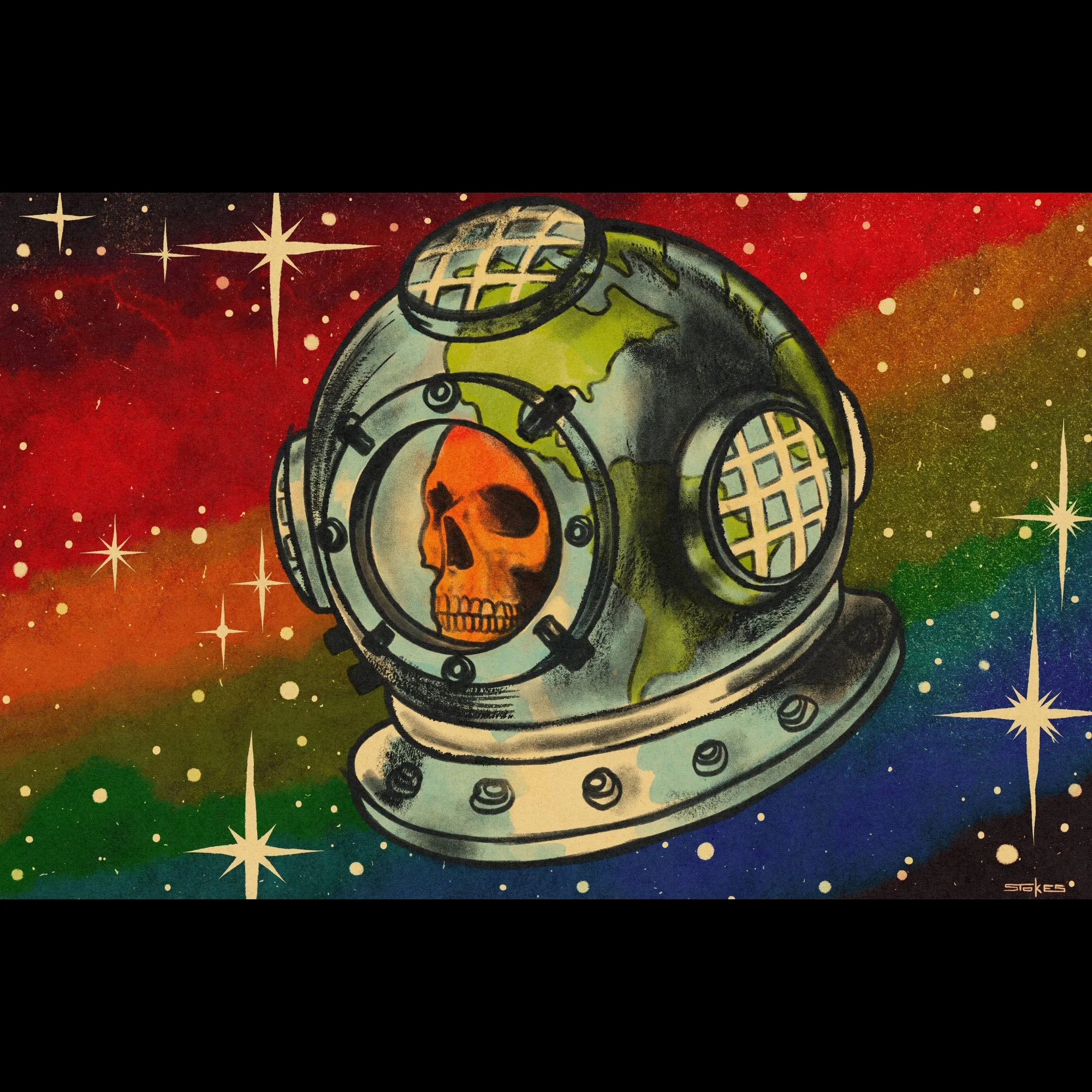 Deep Space Diver - Giclée Art Print (11x17)