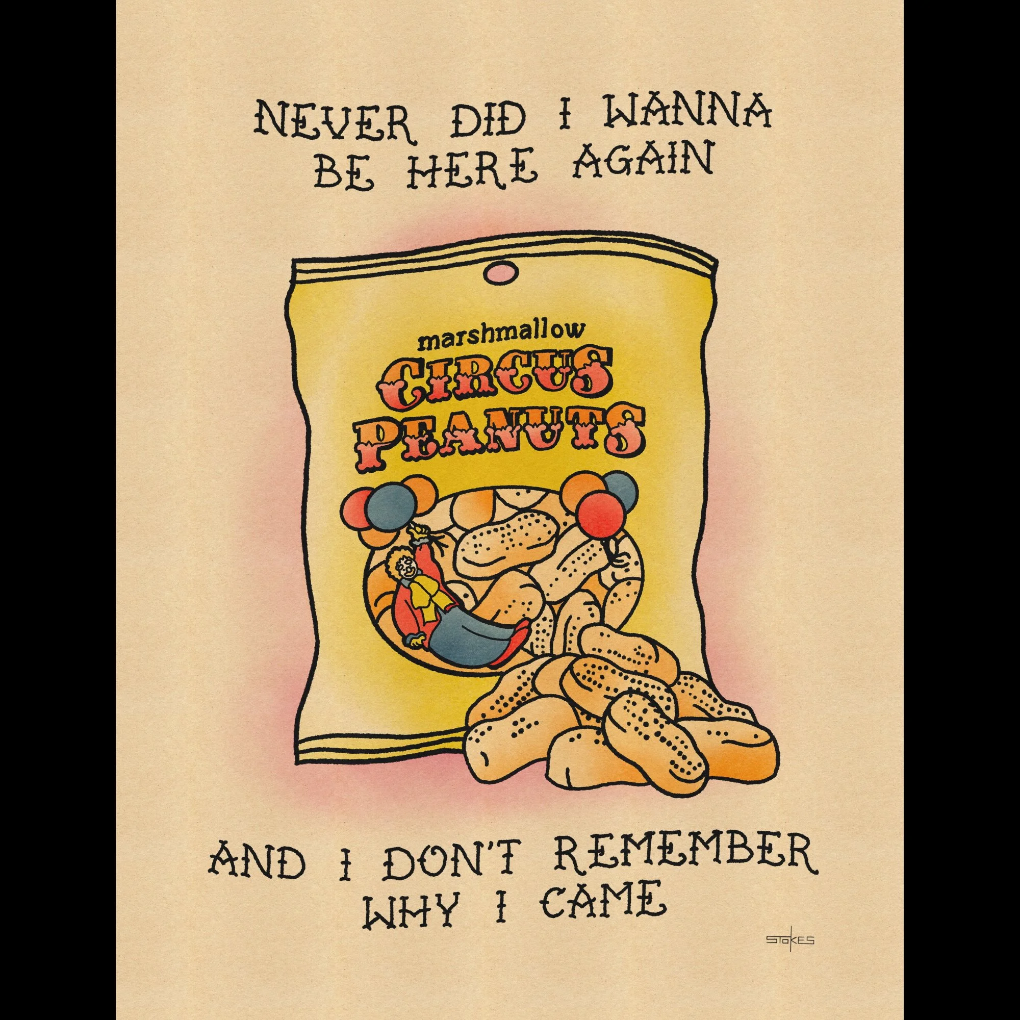 Never Did I Wanna Be Here Again - Giclée Art Print (Choose size)