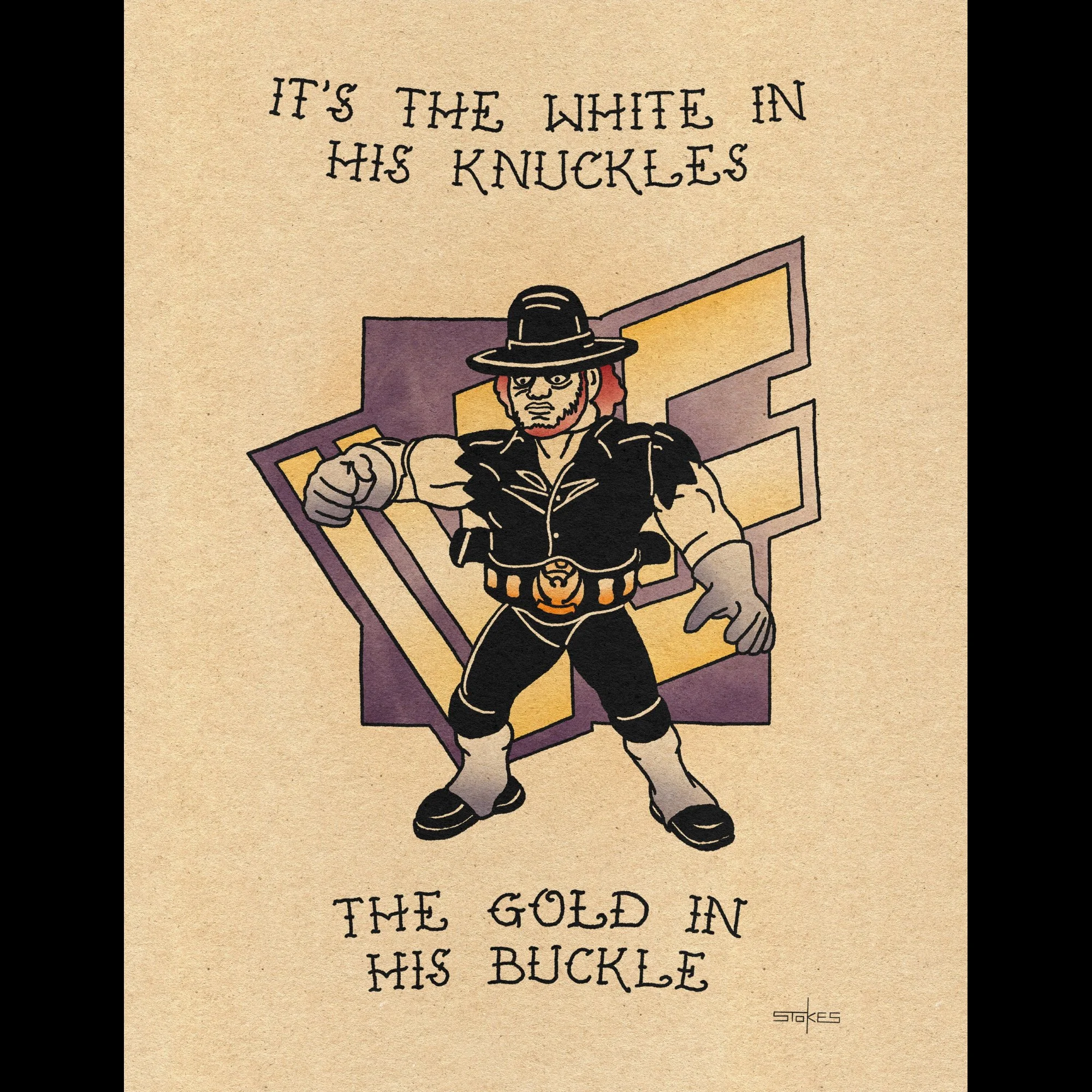 The gold in his buckle. - Giclée Art Print (Choose size)