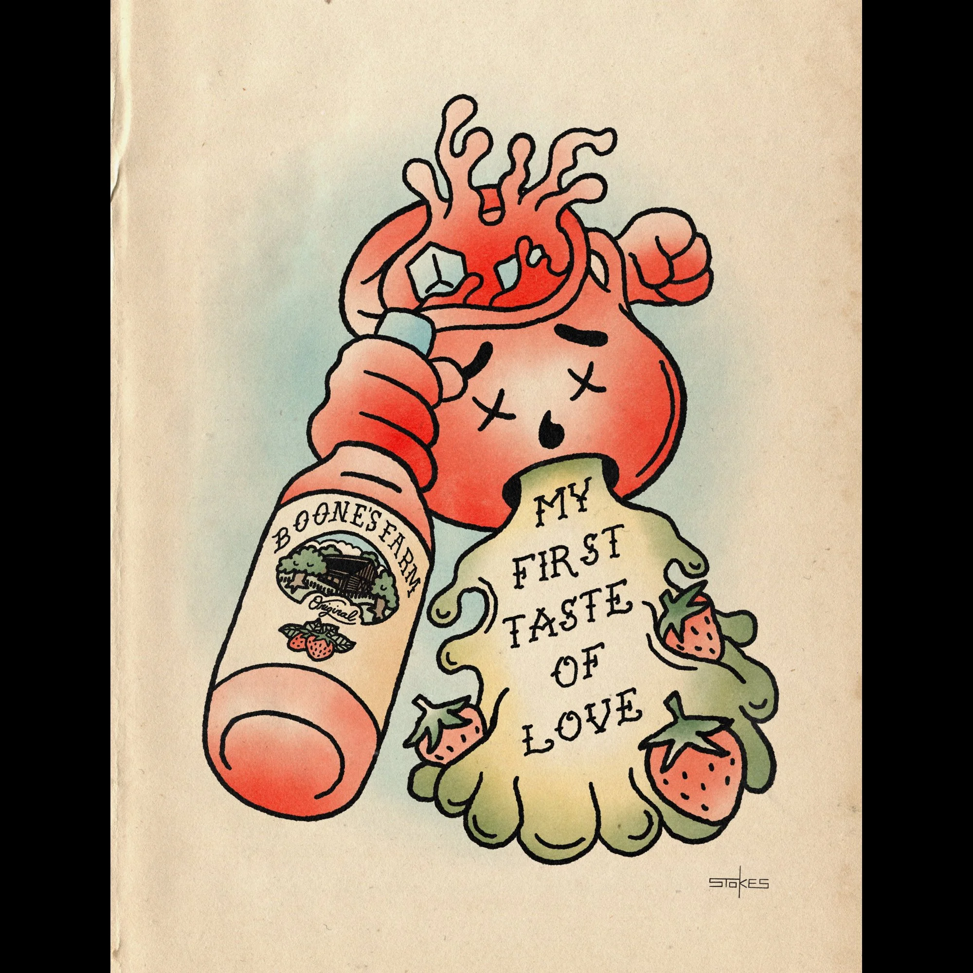 My First Taste of Love. - Giclée Art Print (Choose size)