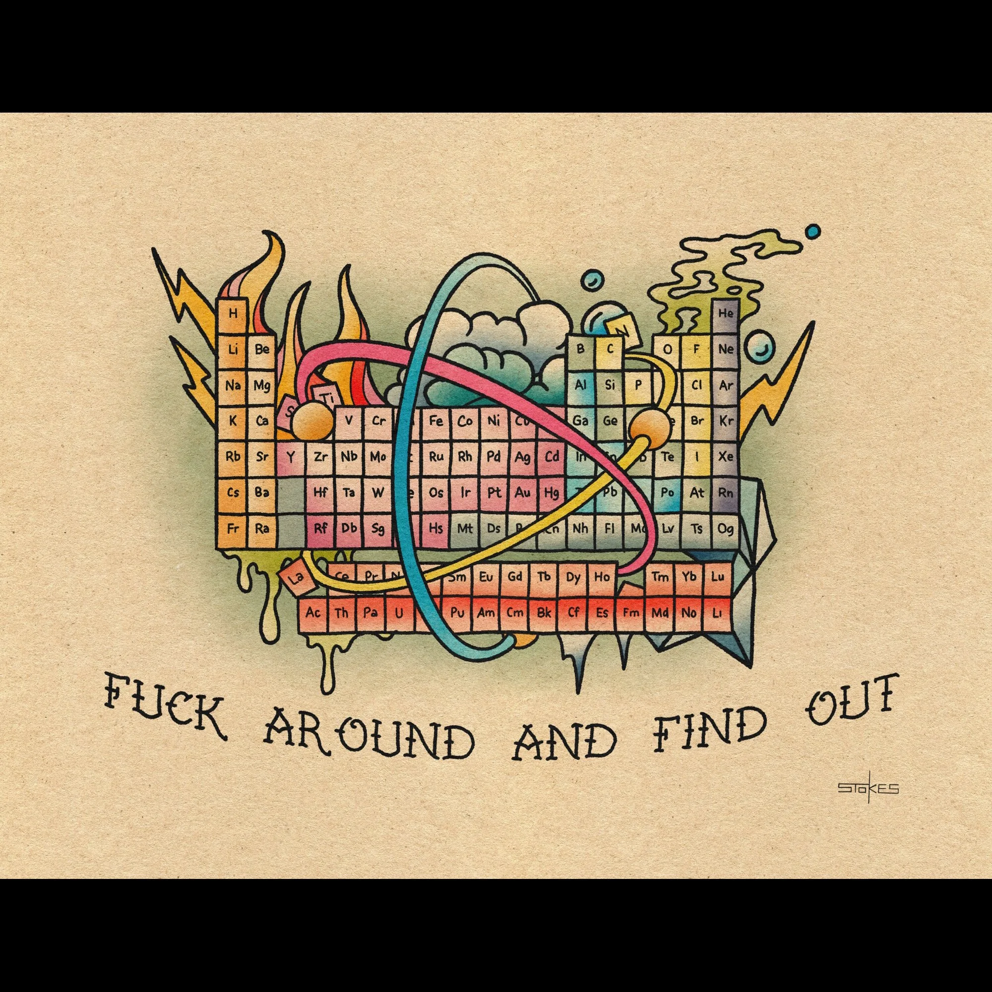 Fluorine around and Find out. - Giclée Art Print (Choose size)