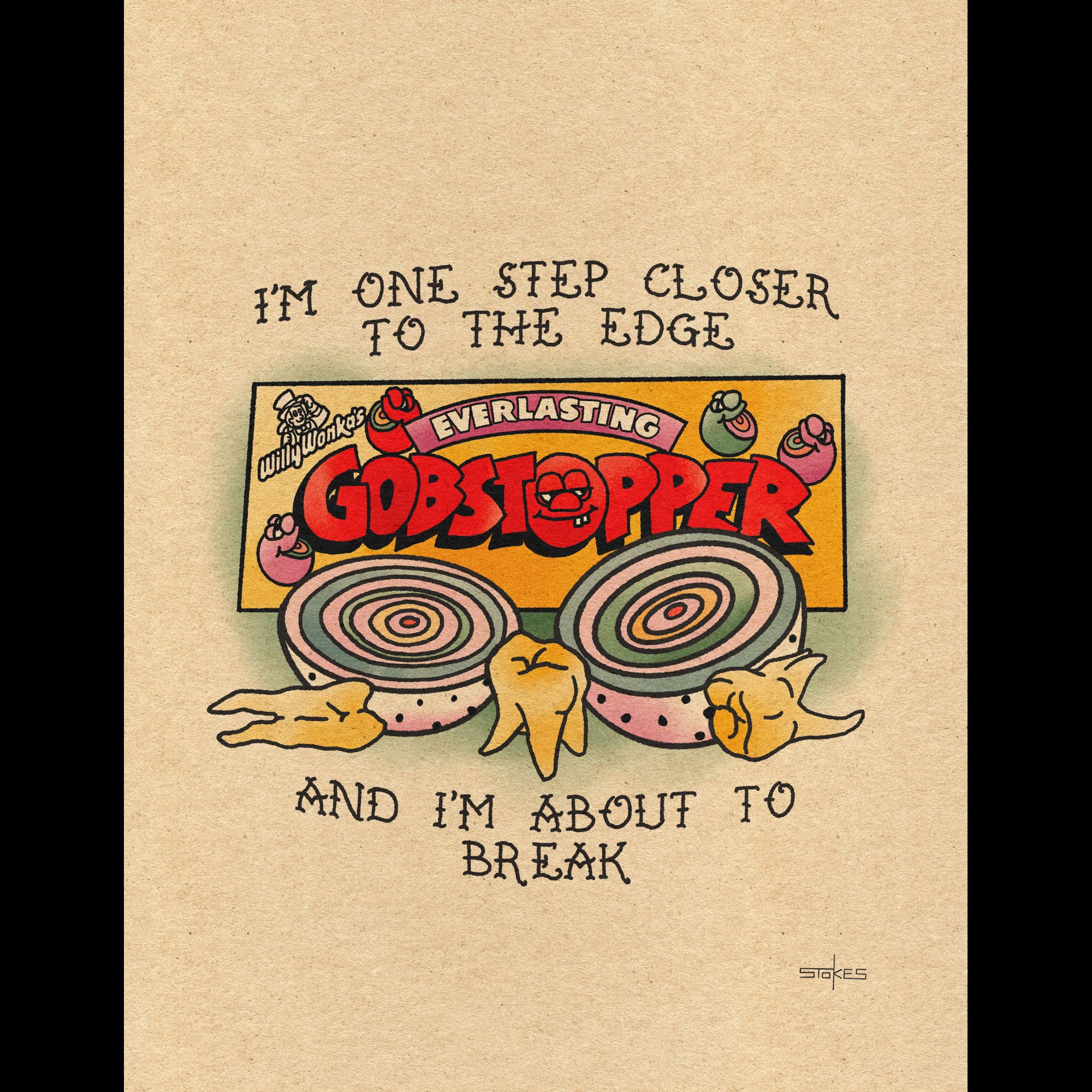 I'm one step closer to the edge - Giclée Art Print (Choose size)