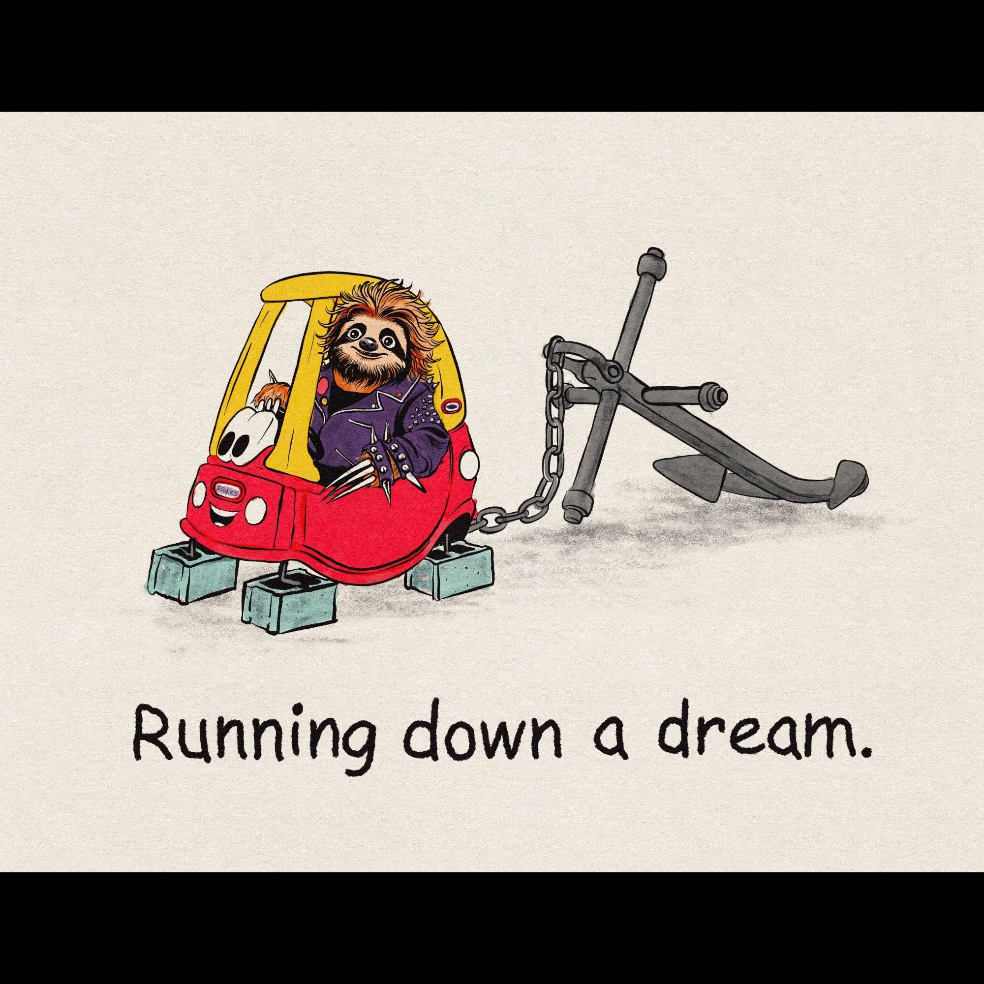 Running Down a Dream. - Giclée Art Print (Choose size)