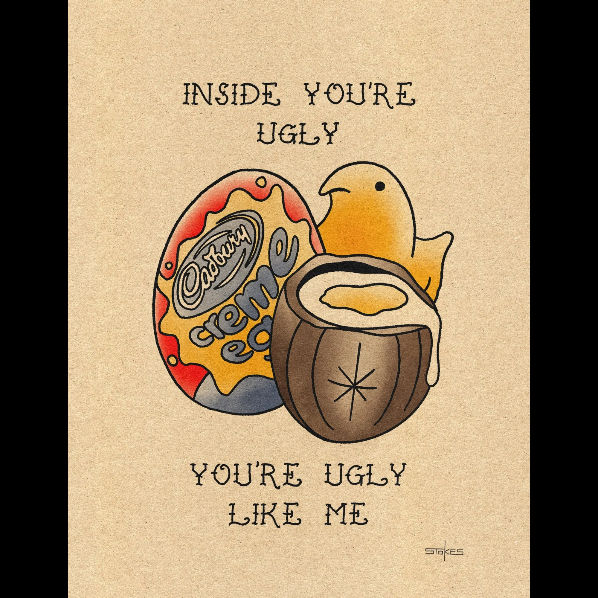 Inside You're Ugly. - Giclée Art Print (Choose size)