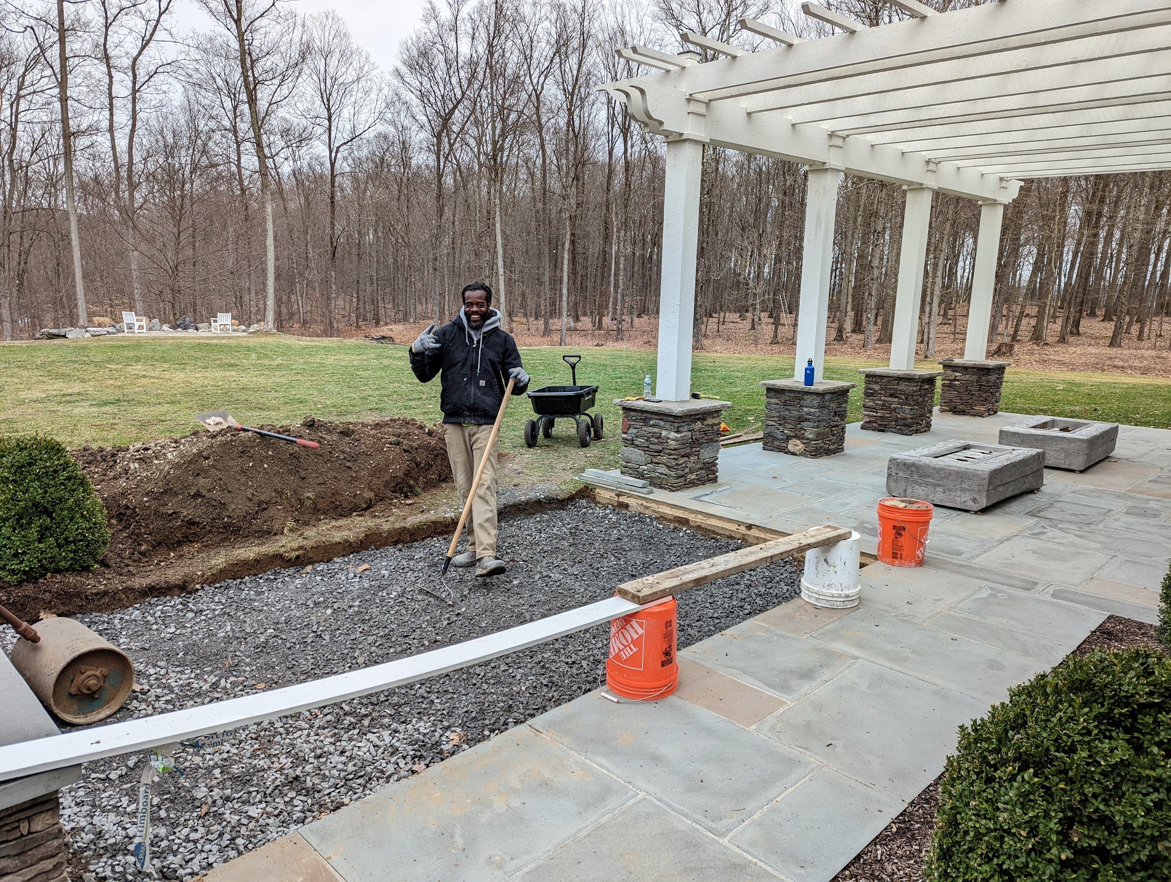 Extend bluestone patio