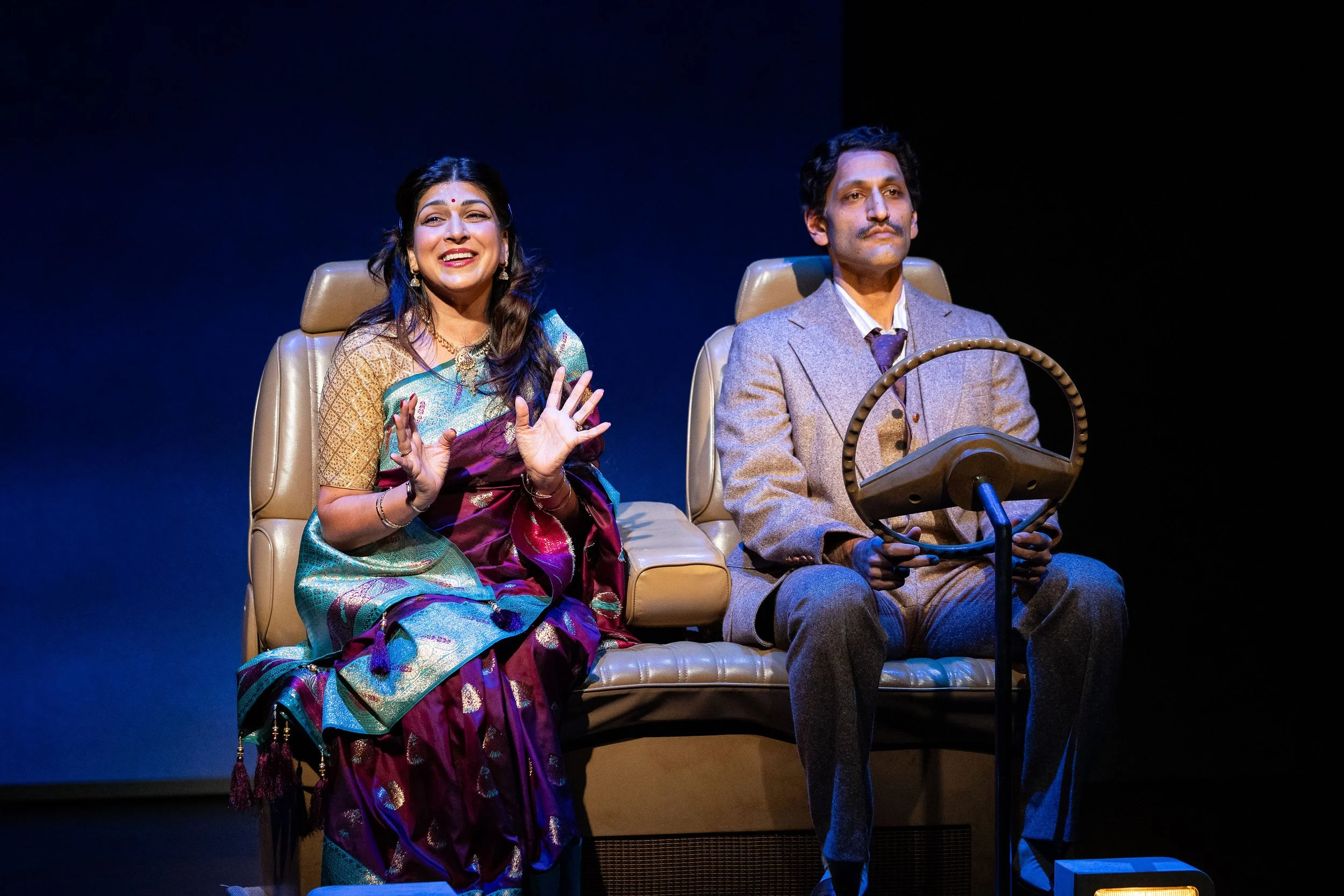 Minita Gandhi and Shawn Jain in “Cowboys and East Indians” (Photo: Jamie Kraus)
