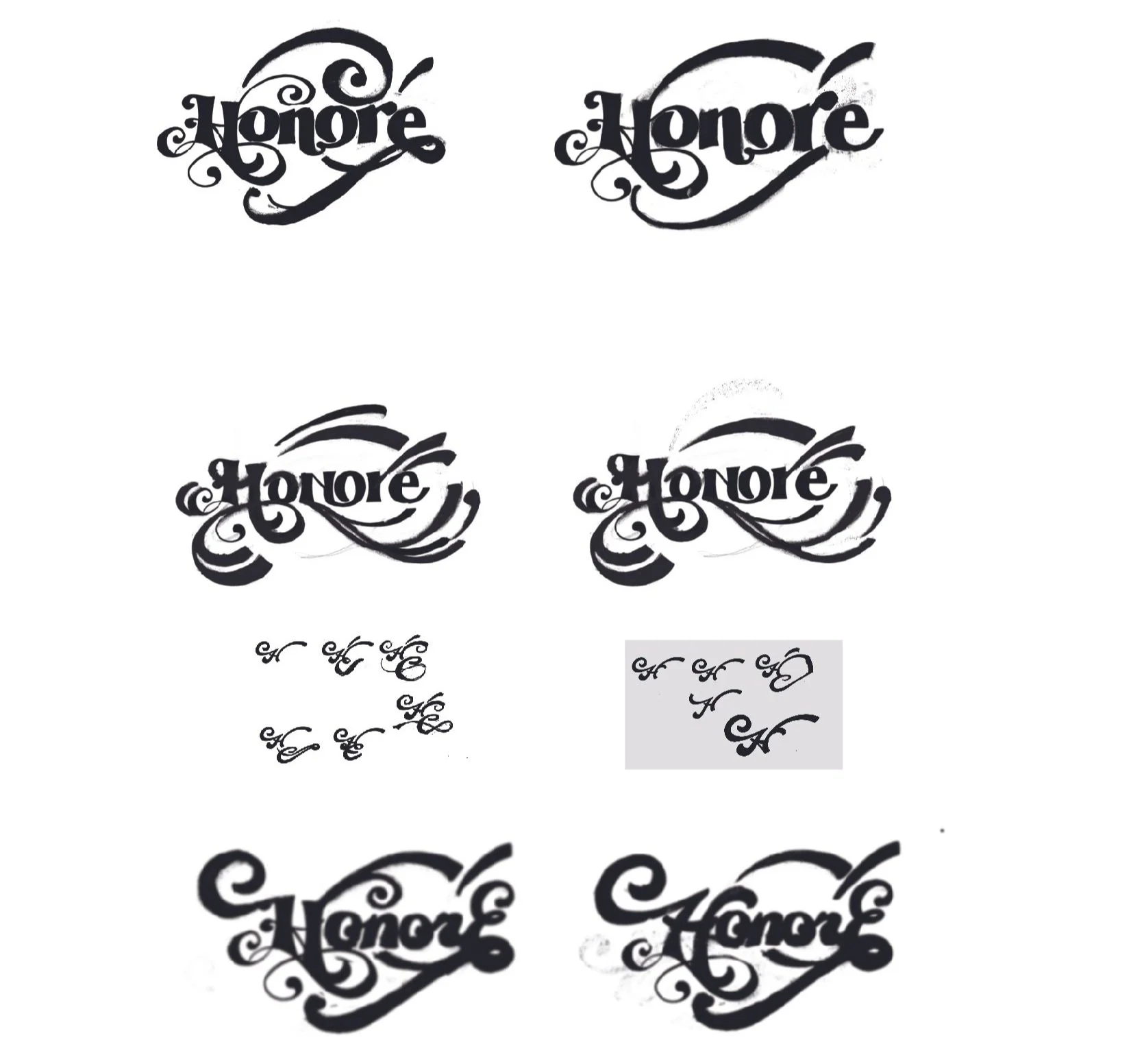 A sample of intermediate explorations. 