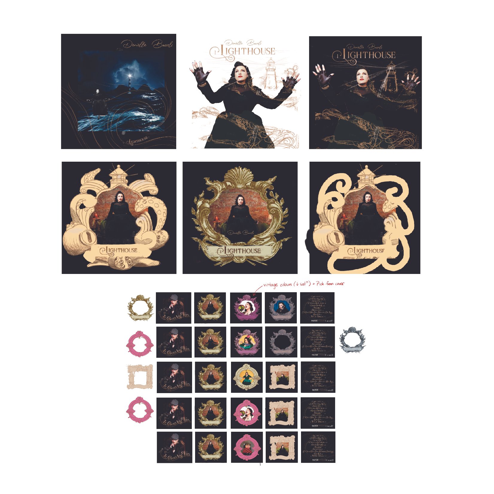 Concept, shape, color, and working in series exploration. 