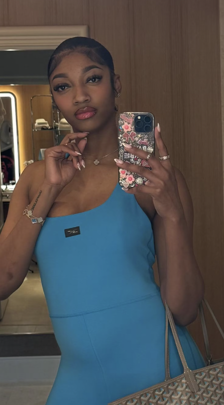 Angel Reese mirror selfie