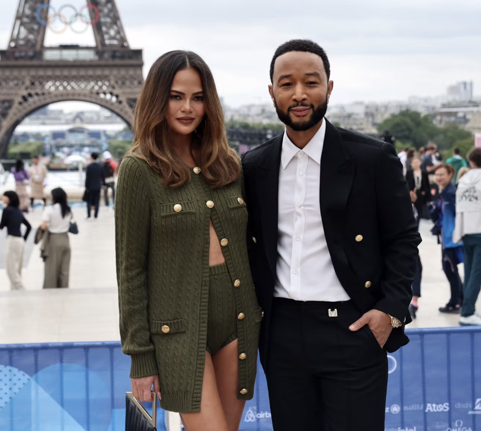 Chrissy Teigen and John Legend at the 2024 Paris Olympics