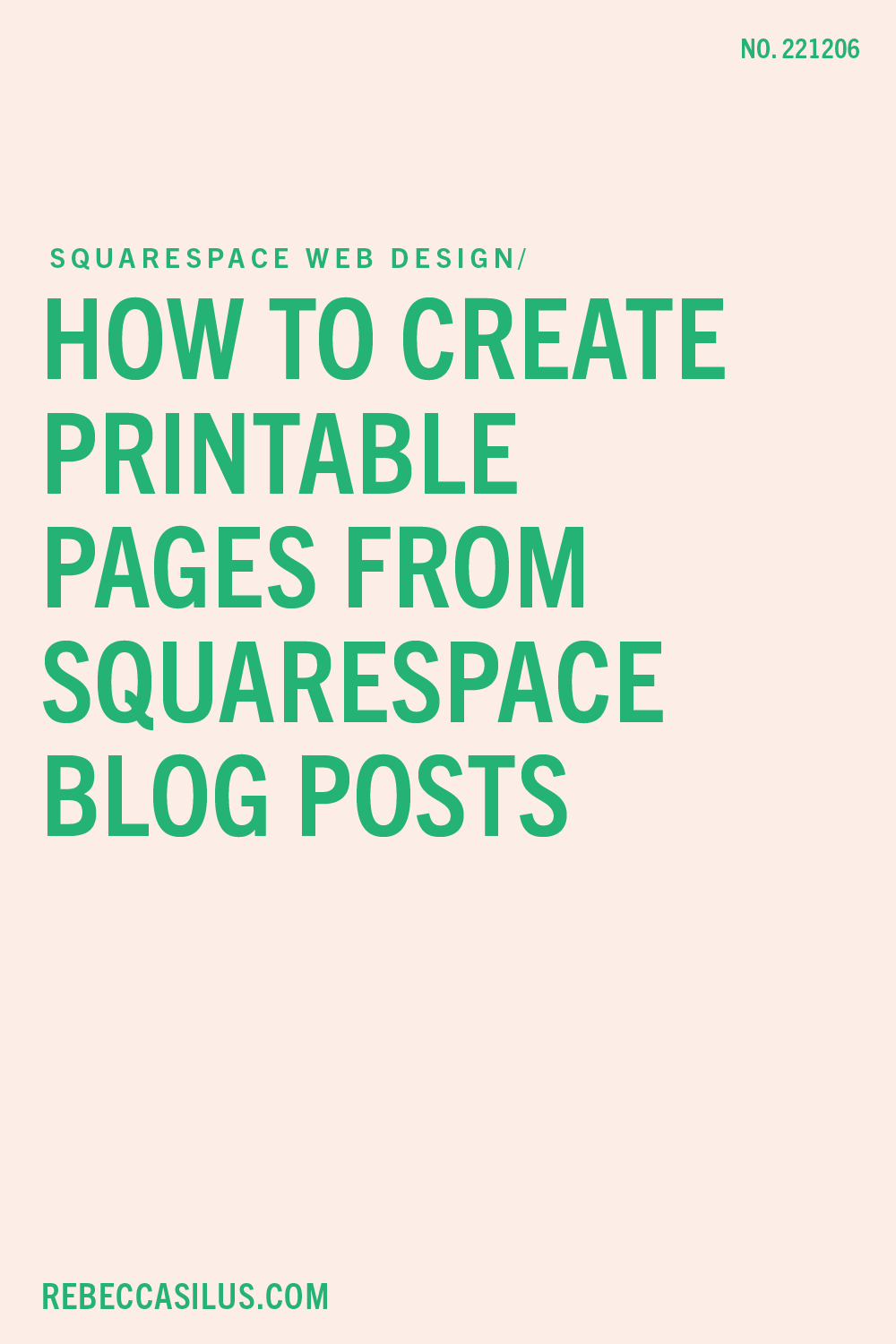 How to create printable pages from Squarespace blog posts — Rebecca ...
