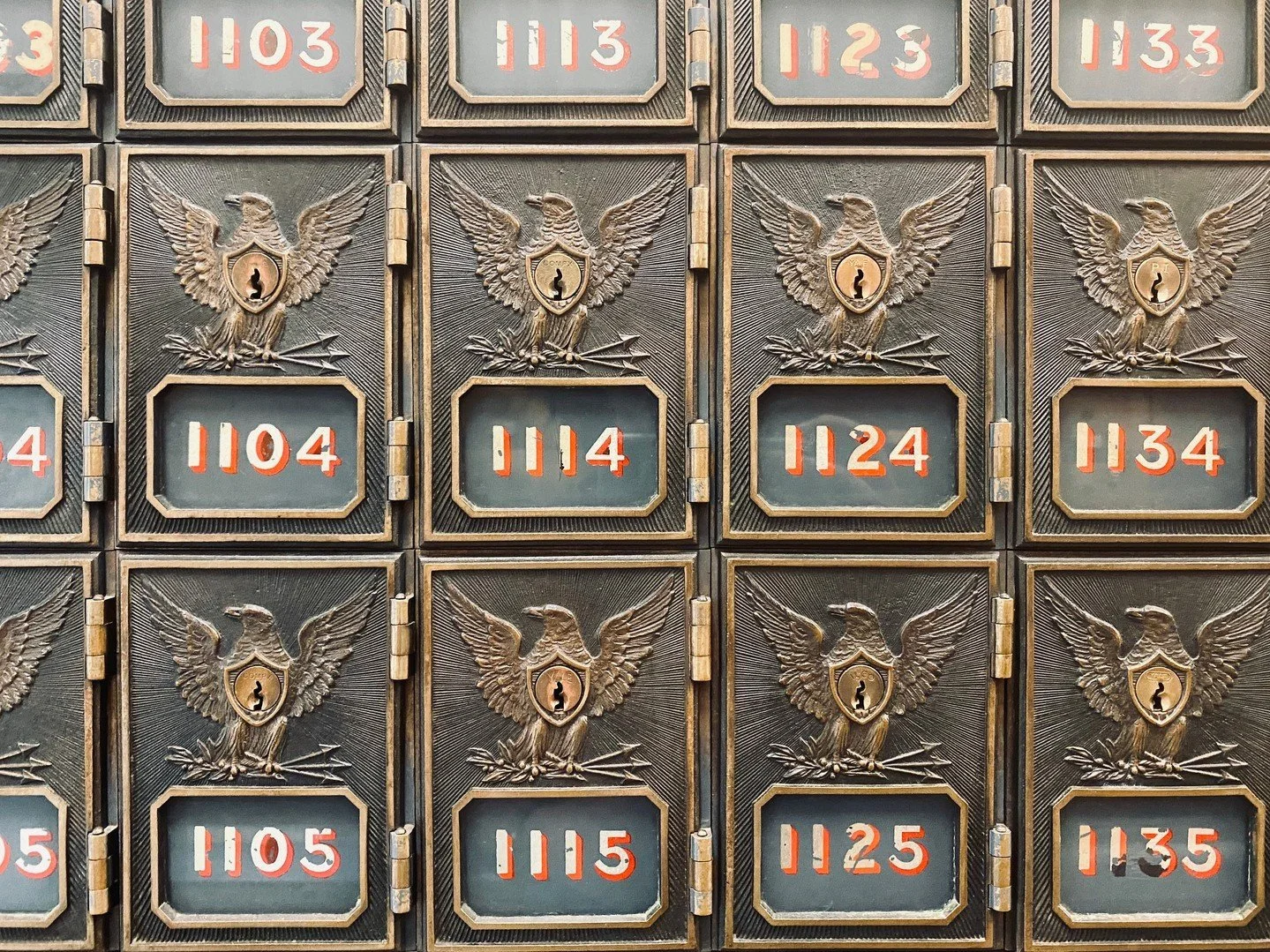 Awhile back I was on a walking tour when a huge storm came through. We all ran for the nearest cover&mdash;the post office&mdash;and spent the next hour waiting for the downpour to stop. So much good hand lettering in there.