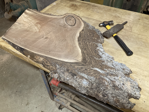 Back of the board as it was pulled from the pile.