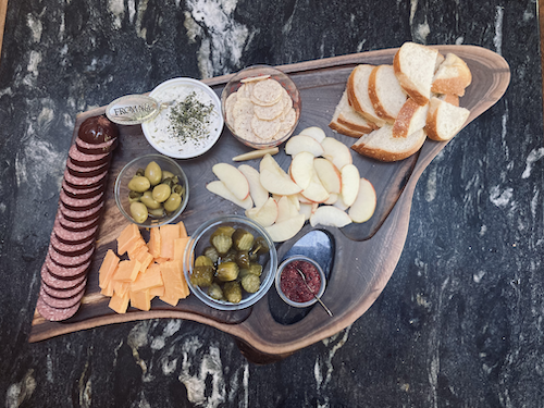 This was a fun board to fill with food!