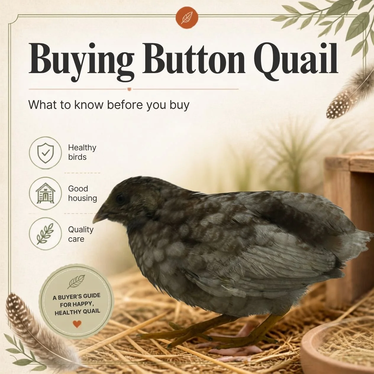 How to Buy Healthy Button Quail: What to Look for Before You Bring Birds Home