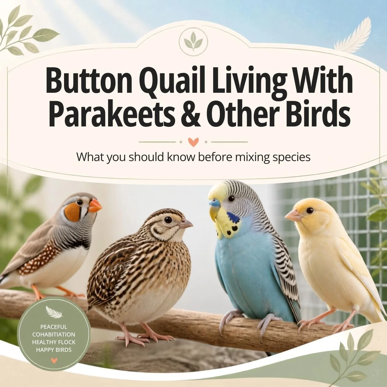 Can Button Quail Live With Other Birds?