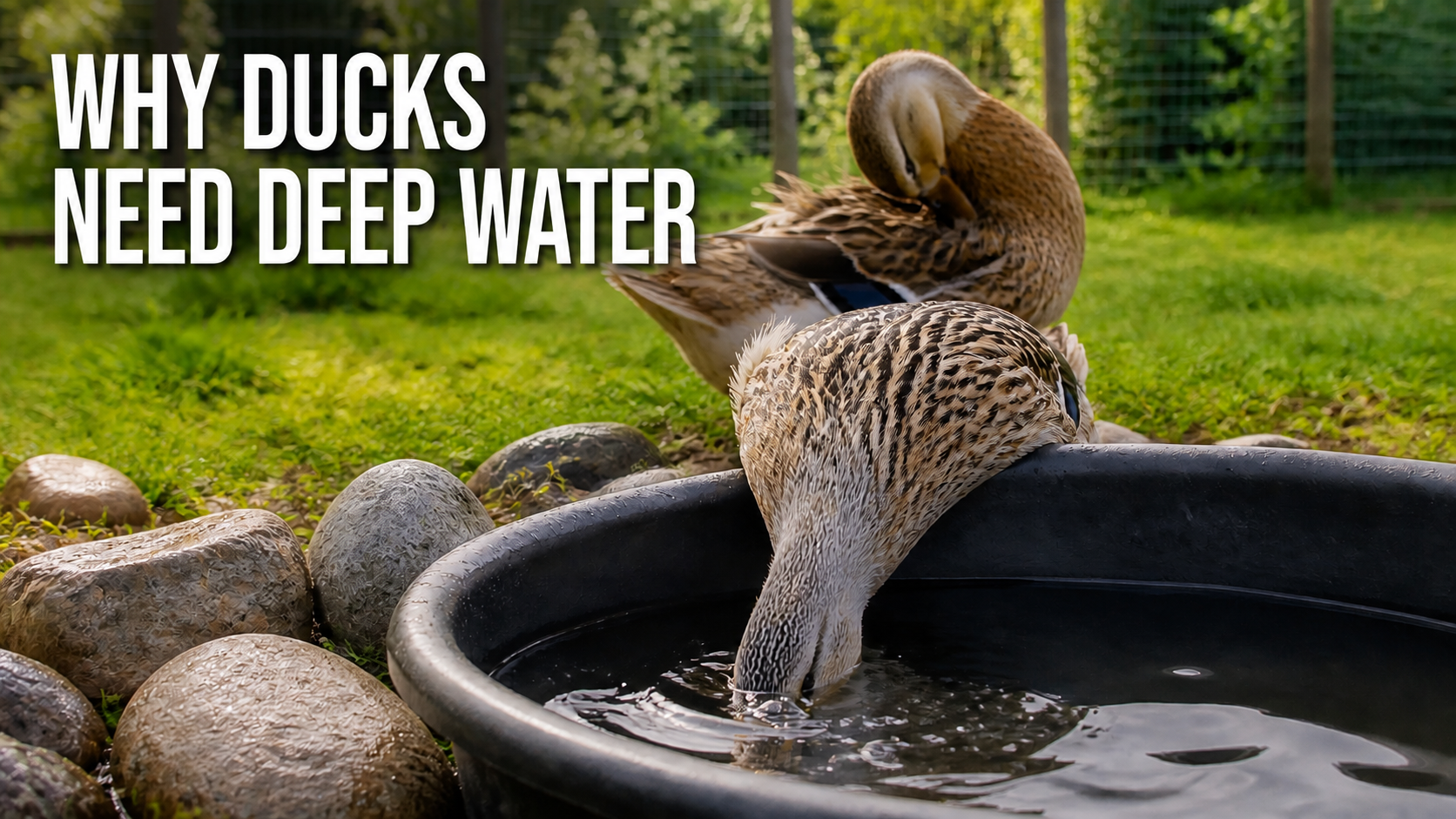 Why Ducks Need Deep Water: Clean Nares, Preening, and Wet Feather