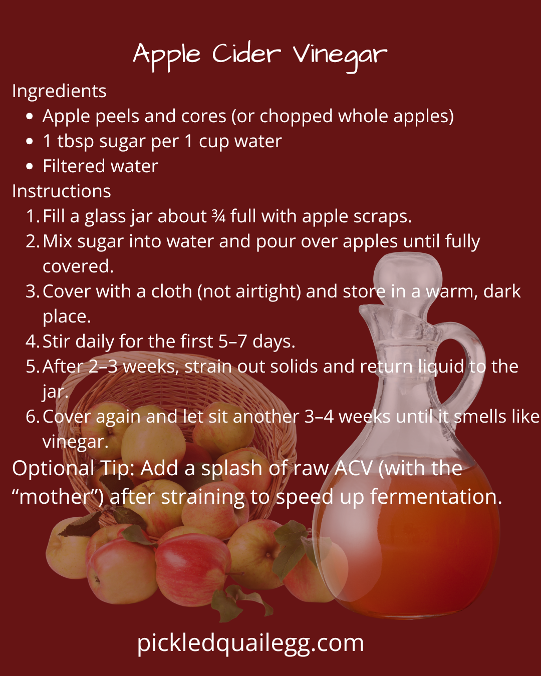 make homemade ACV