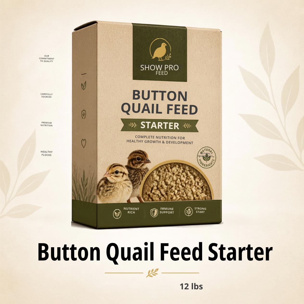 Button Quail Starter Feed, 12LBS, Free Shipping!