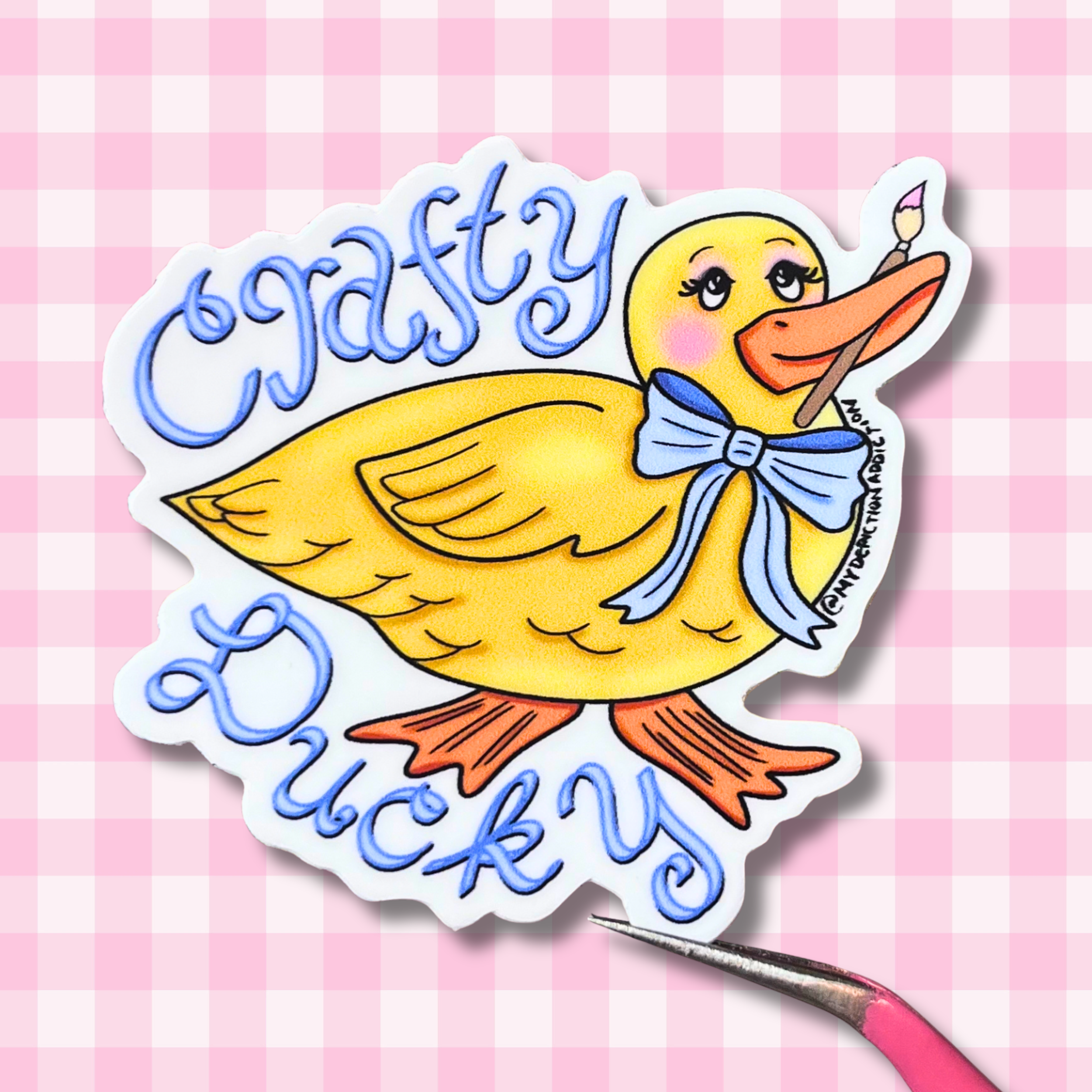 Crafty Ducky Sticker (Waterproof Vinyl)