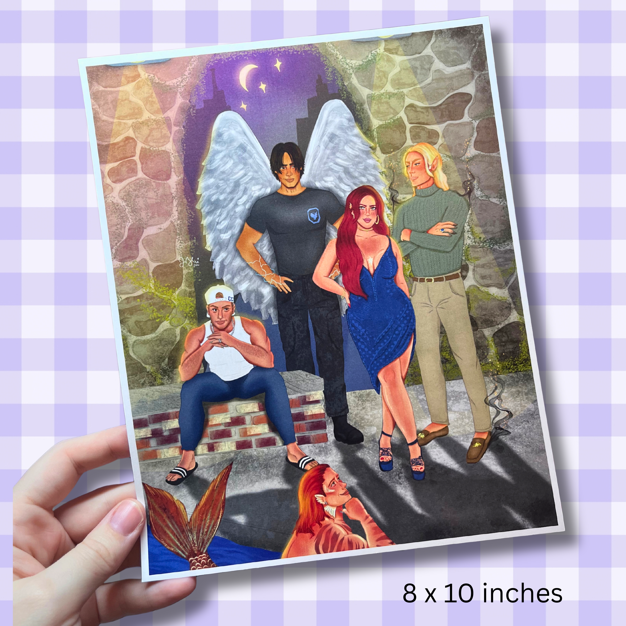 Crescent City Fan Art Character Wall Art Print 8 x 10 inches