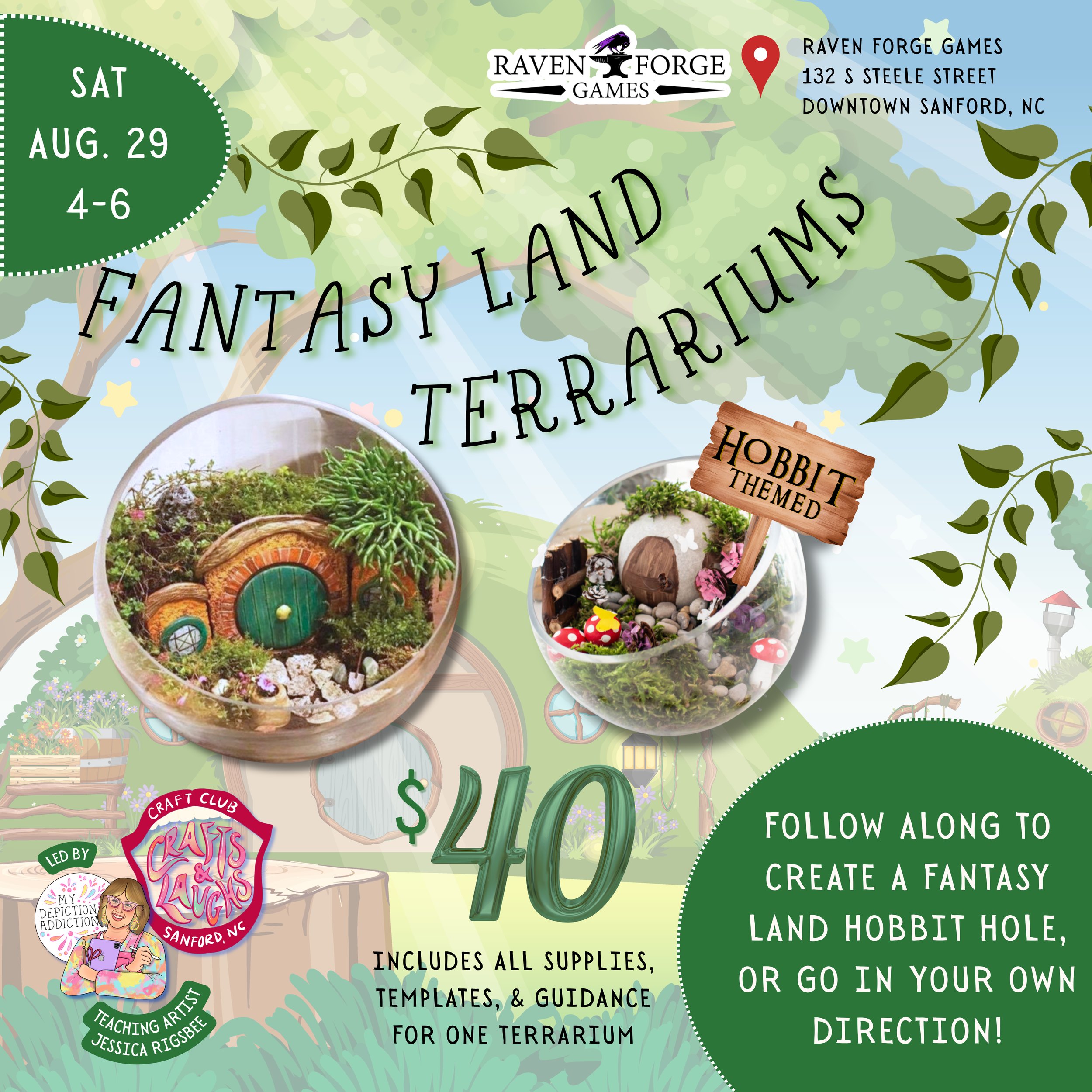 AUG. 29 Craft Night: Fantasy Land Terrariums (Hobbit Themed!)