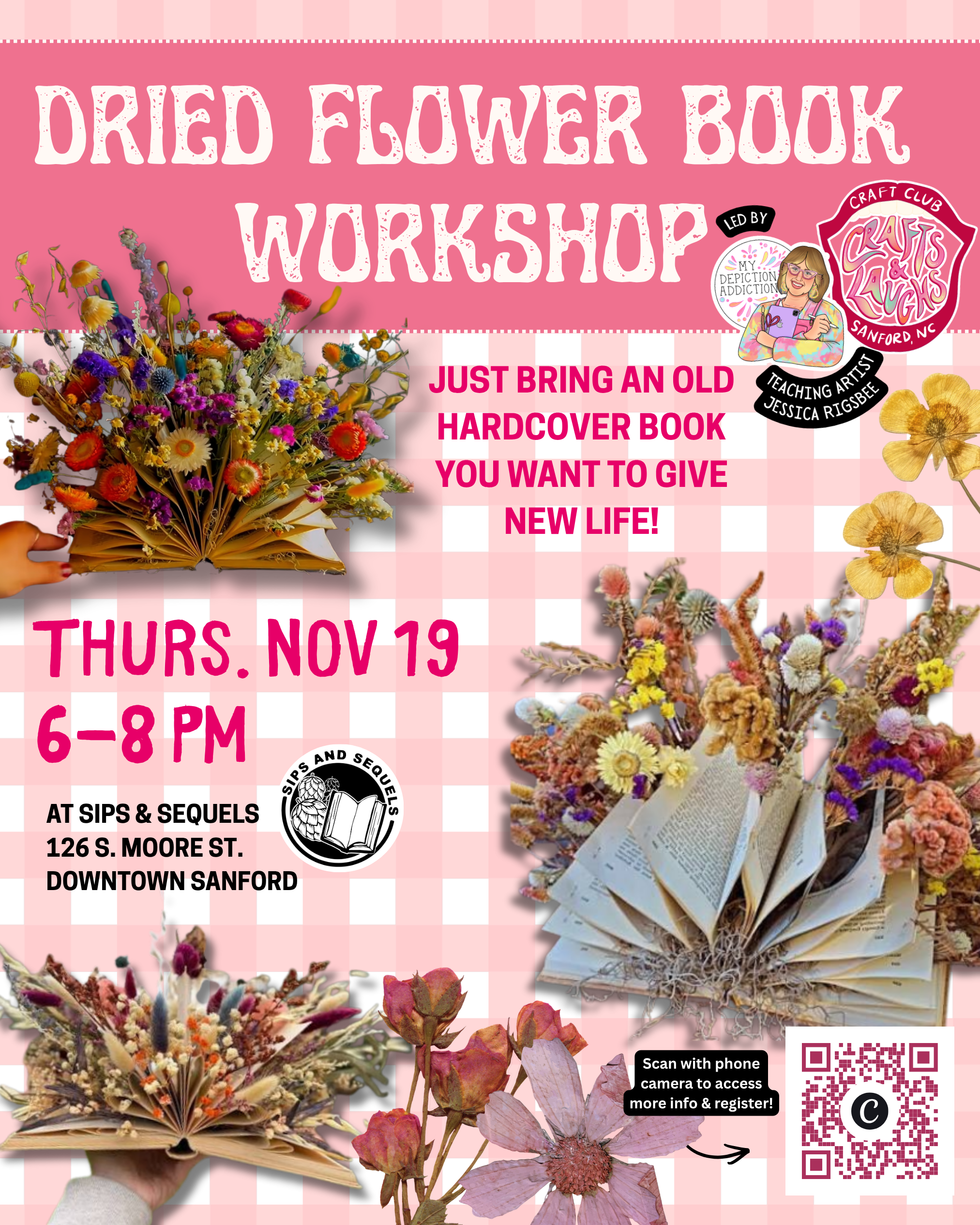 NOV 19 Dried Flower Book Arranging Workshop