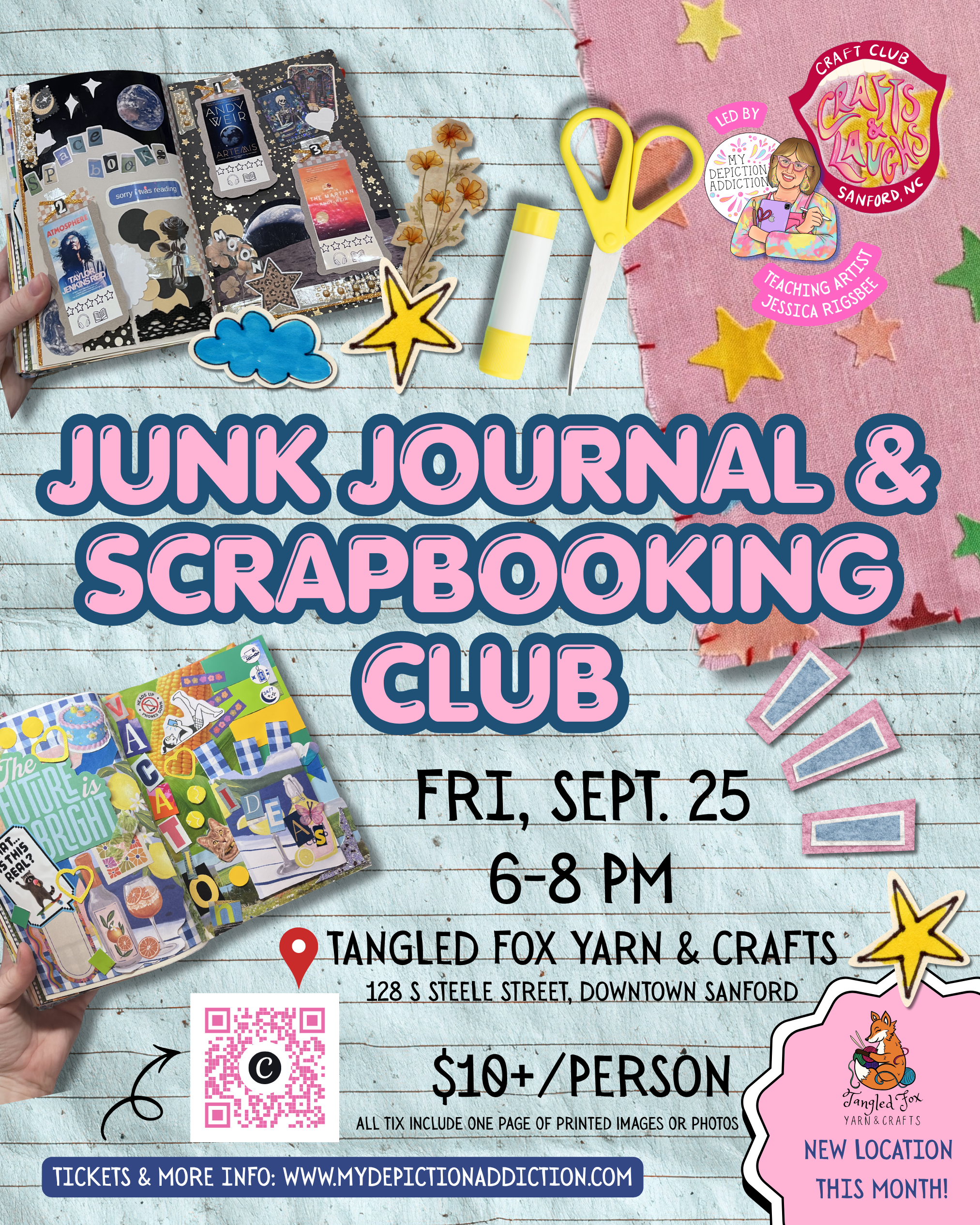 SEPT 25 Junk Journal Club (Scrapbooking/Collage)