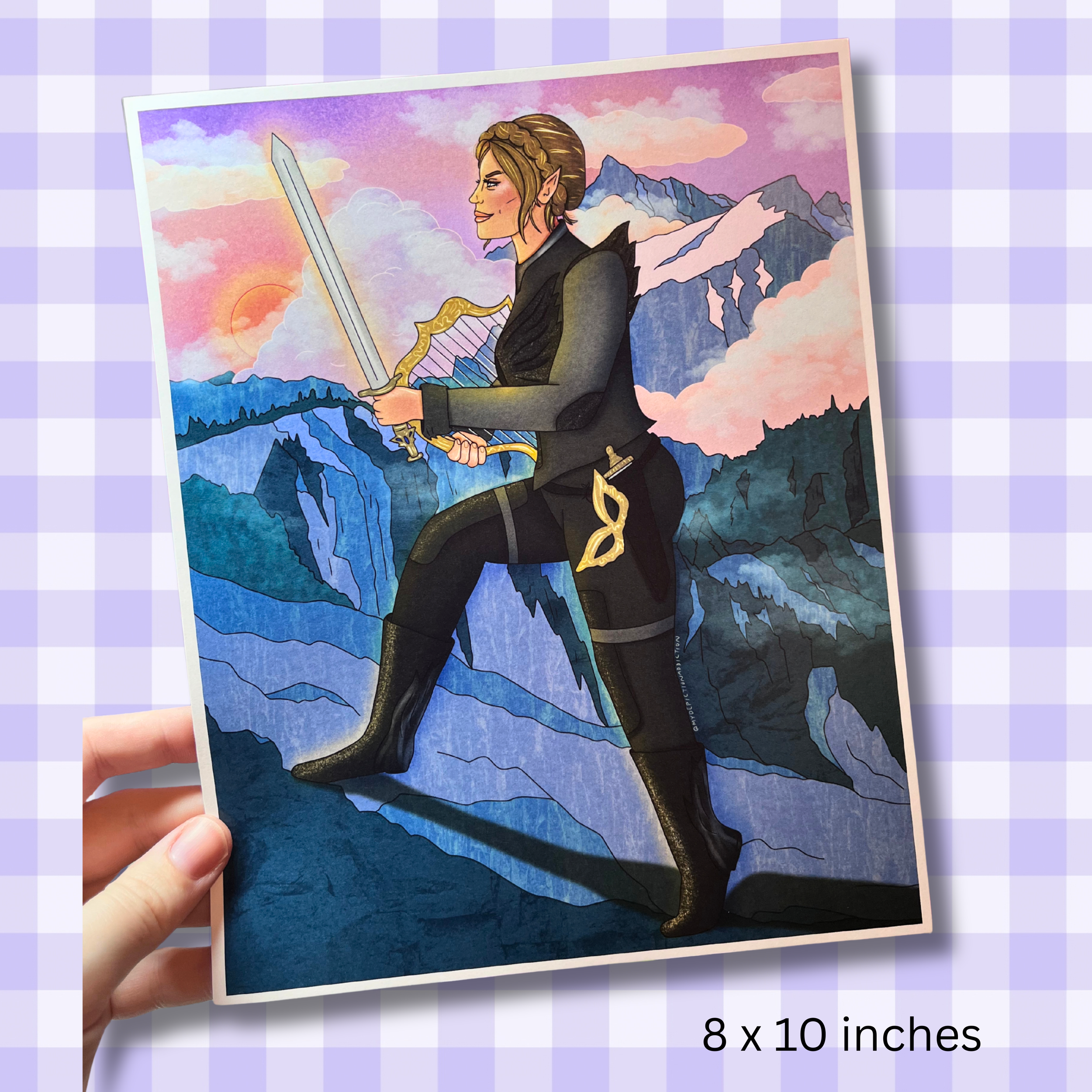Valkyrie Warrior Nesta on Mountain Wall Art
