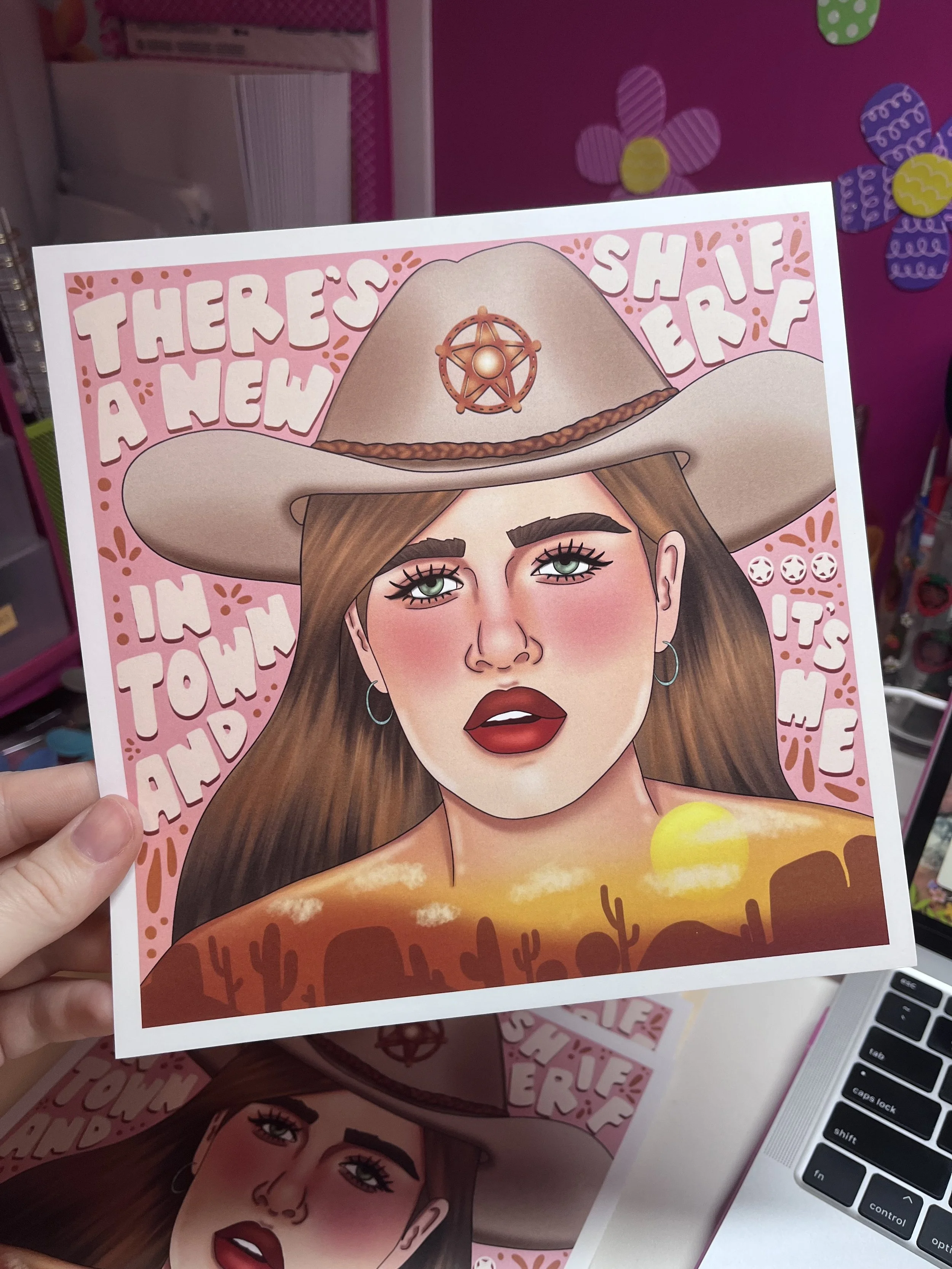 New Sheriff in Town 8x8 Print