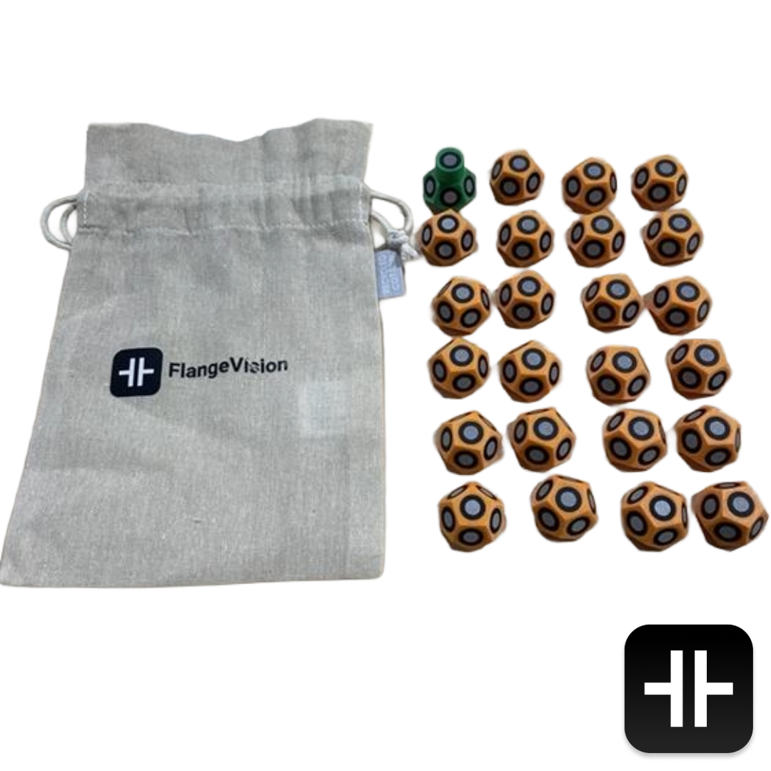 FlangeVision Marker Dice Kit: Small Magnetic (Set of 24)