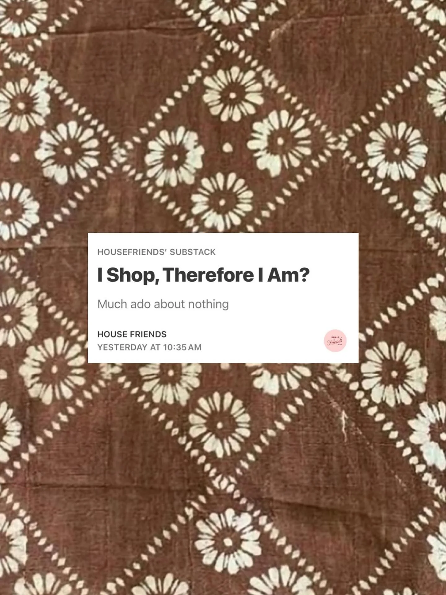 Our latest Substack 💌 exploring shopping and taking breaks ❤️