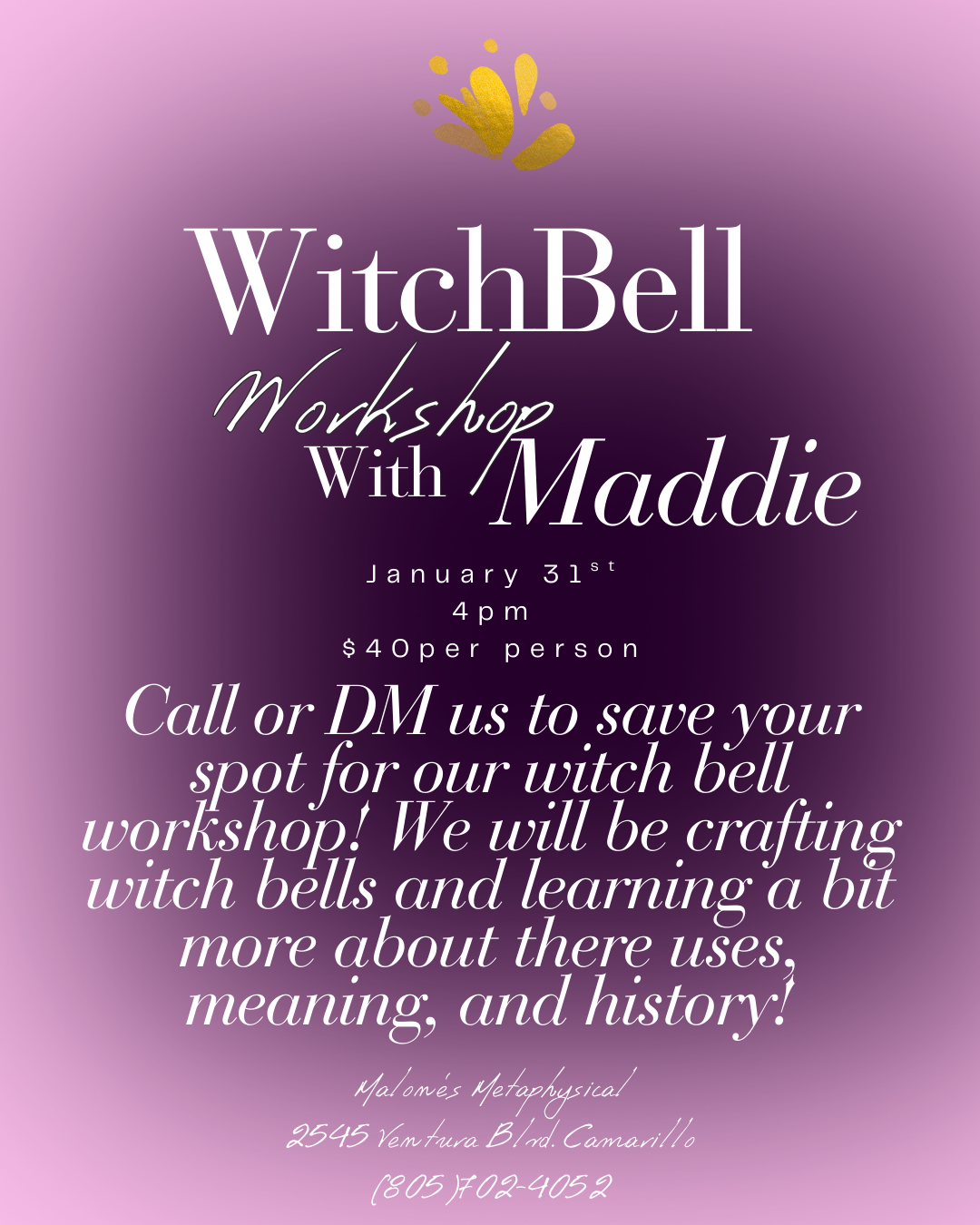 Witch Bell Workshop