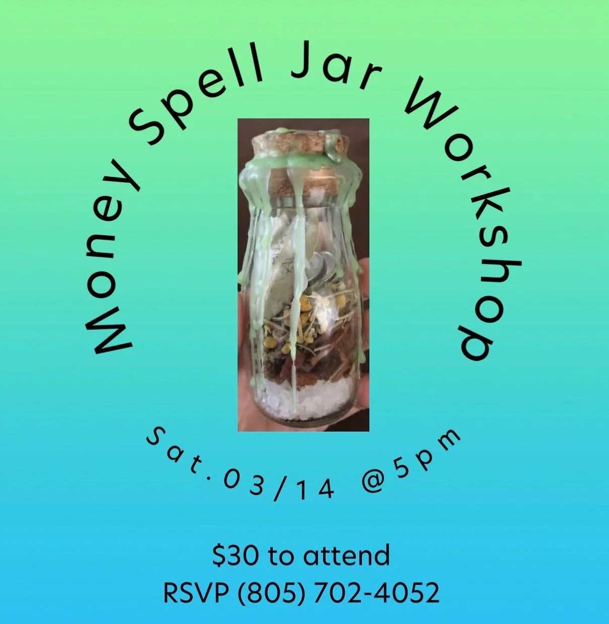 Money Spell Jar Workshop