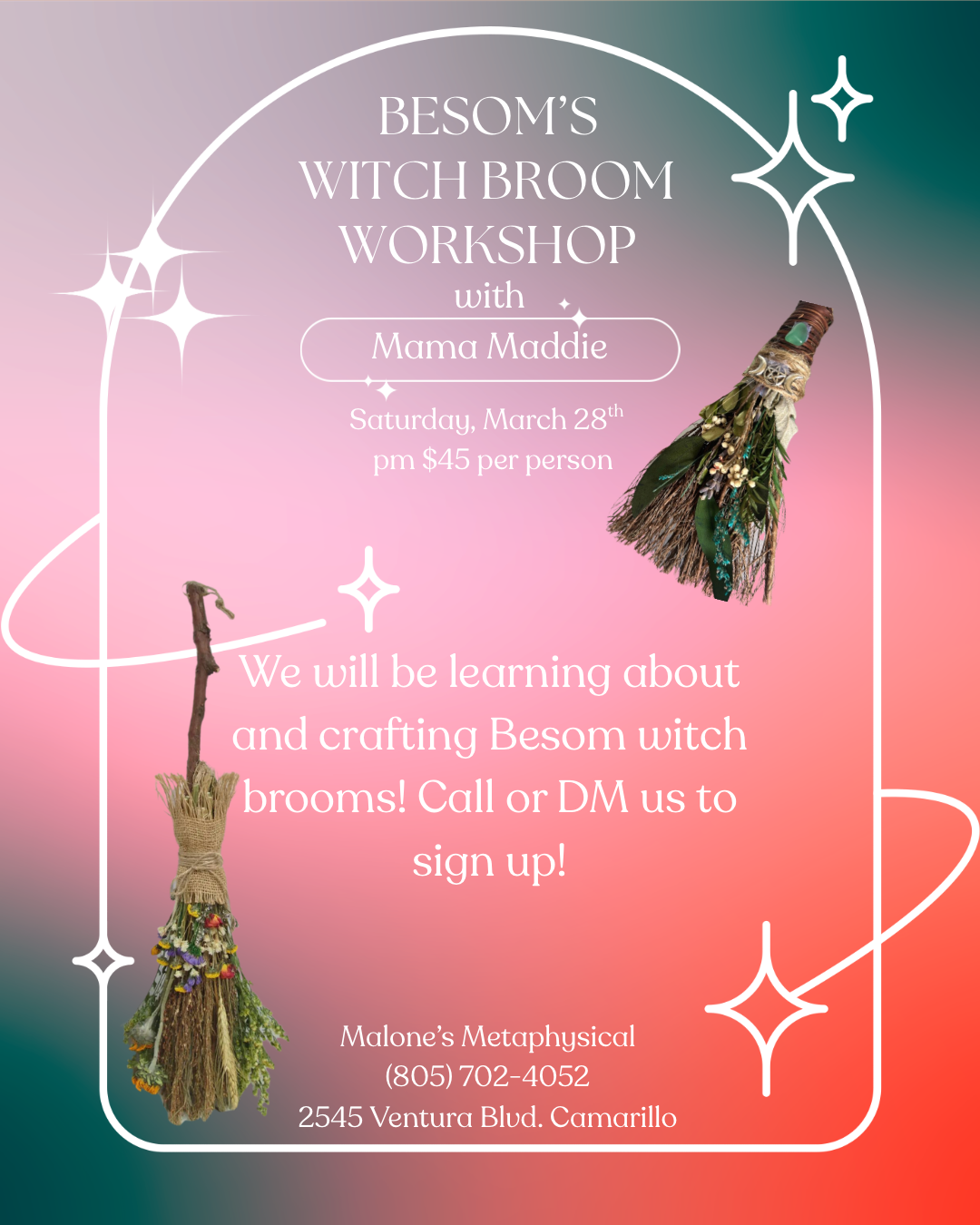 Besoms (Witch Brooms) Workshop