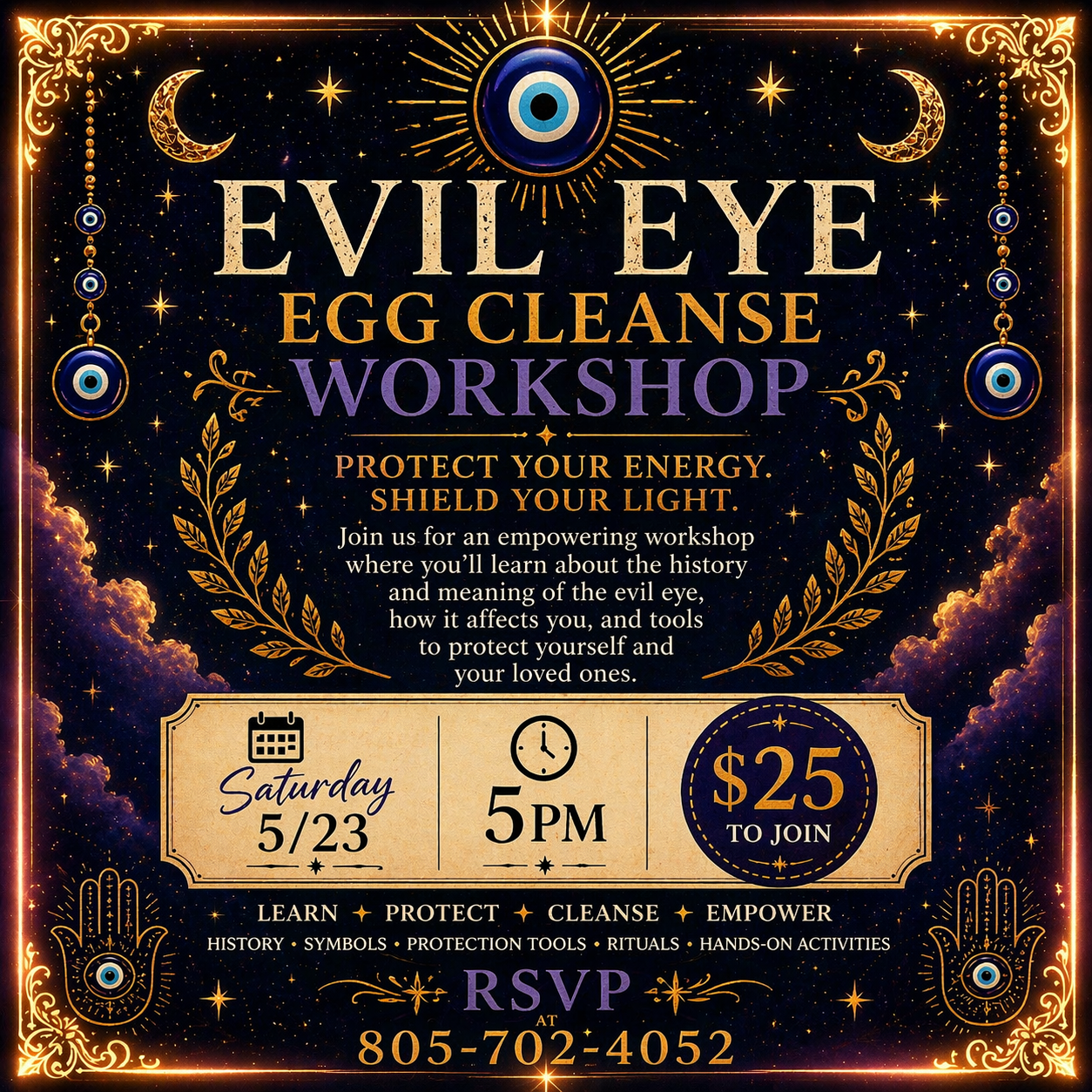 Evil Eye Egg Cleanse Workshop