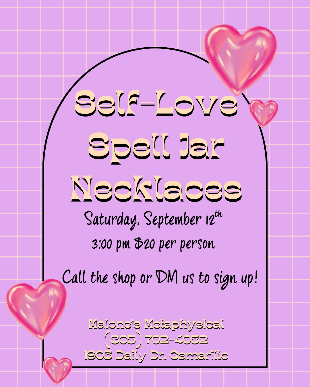 Self-Love Spell Jar Necklaces Workshop