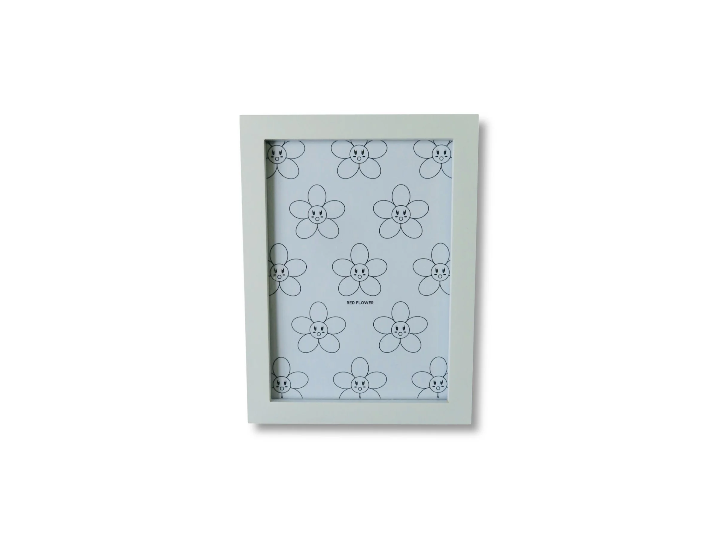 Red Flower Black and White Multiple Flowers, 5 x 7, White Acid Free Matte Photo Cardstock 199 GSM Framed.JPG