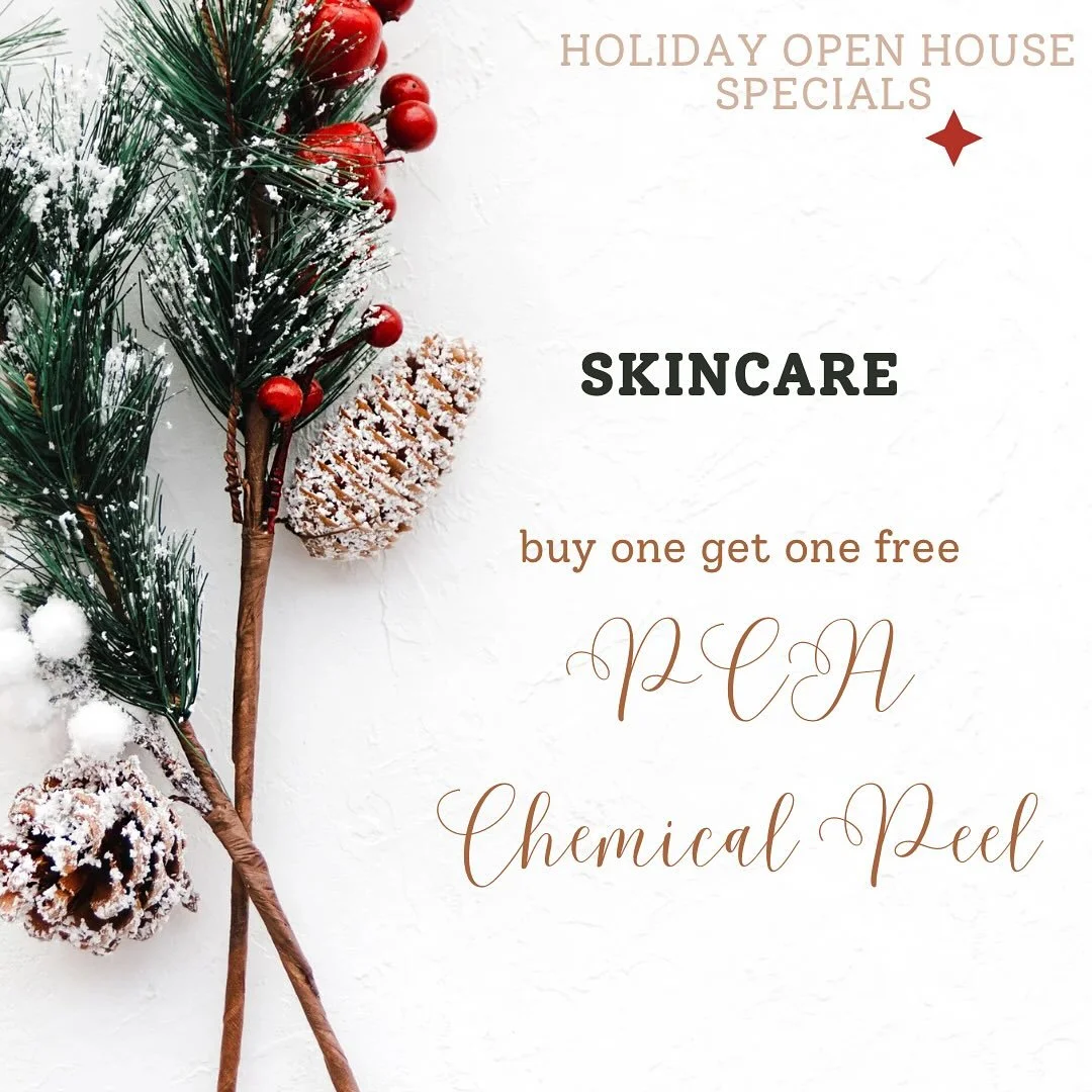 PCA chemical peels will be buy one get one FREE at our Holiday Open House next week!!! One of many incredible specials that you won&rsquo;t want to miss 😍

#skincare #pca #pcaskin #chemicalpeel #pcapeel #skincareproducts #skinhealth #medicalspa #per