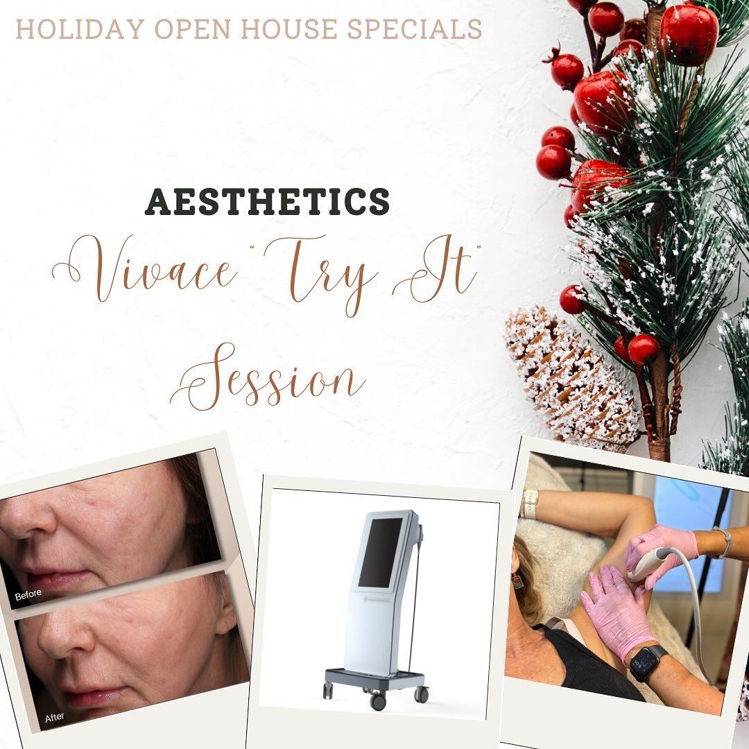 We are SO pumped for this one!!! We will be offering a Vivace &ldquo;Try It&rdquo; Session with a BIG discount 🤩

#microneedling #rfmicroneedling #vivaceultra #radiofrequency #aesthetics #aesthetic #medicalspa #perfectionmedispa