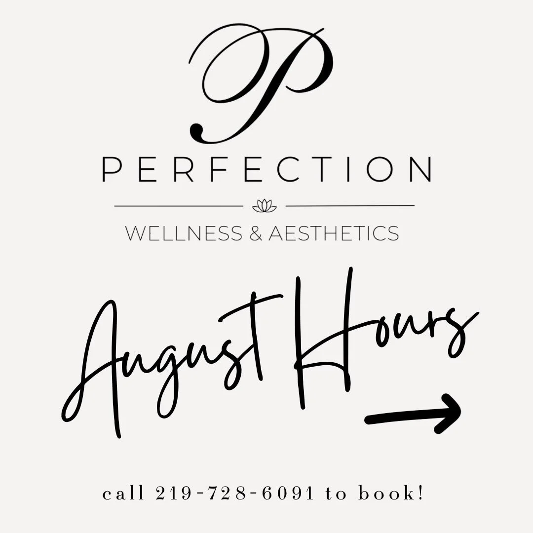 AUGUST HOURS 🤩 

Lots of Saturday options this month! And don&rsquo;t forget about our BACK TO SCHOOL event coming up on August 20th. We will be open from 9am - 8pm that day, offering 25% off on Botox/Daxxify/Xeomin, esthetician services, and IVs 🙌